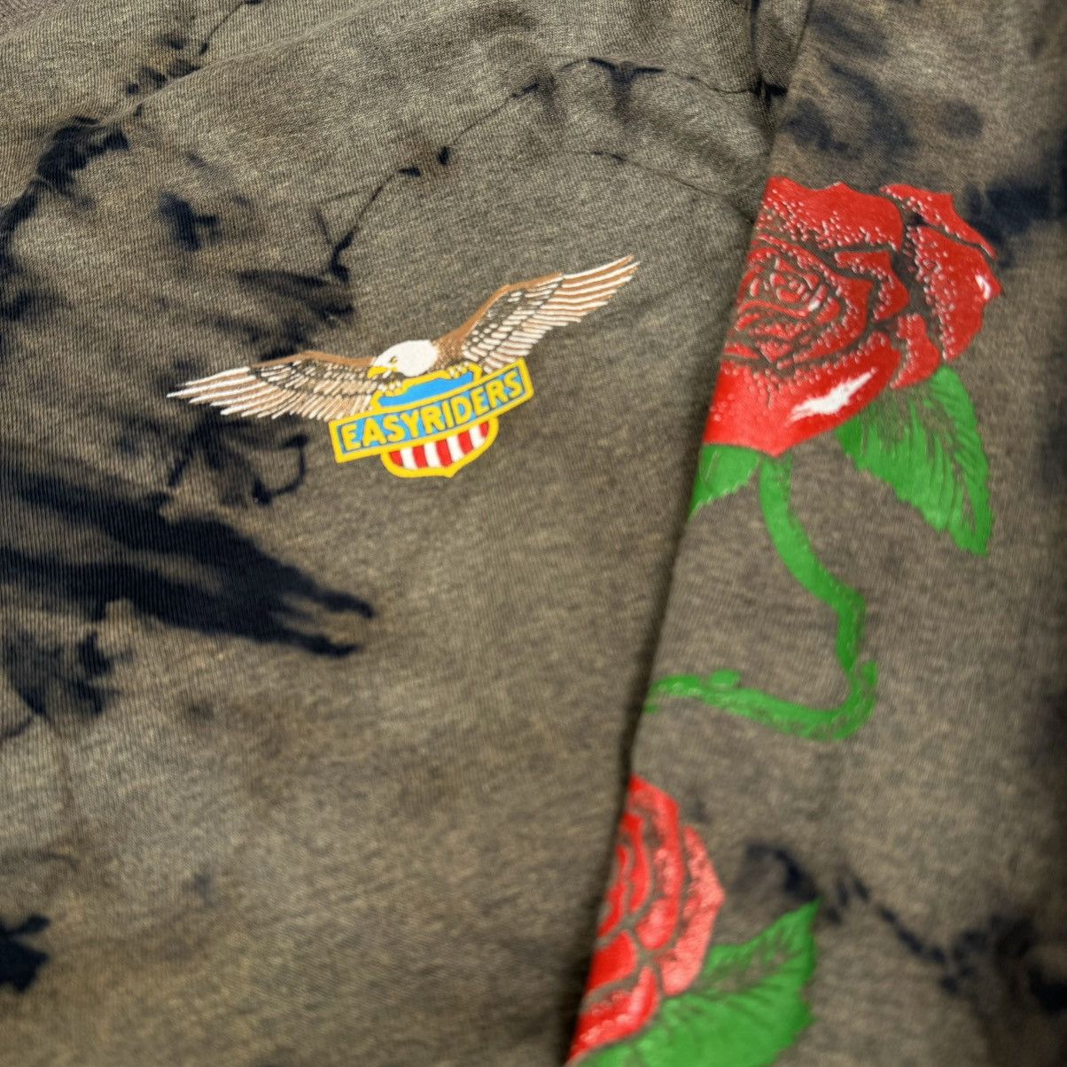Harley Davidson Vintage 1992 Easyriders Rare Roses Dyed Licensed LS Shirt Size US XL / EU 56 / 4 - 5 Thumbnail