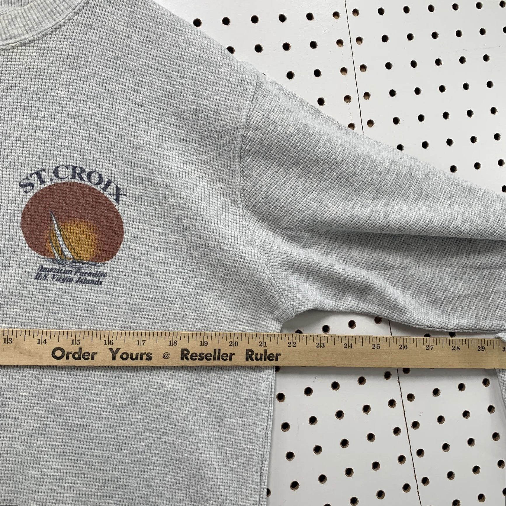 Brandy Melville Brandy Melville St. Croix Pullover Sweatshirt Women's One Size Thermal Gray Long Sleeve Size ONE SIZE - 4 Thumbnail