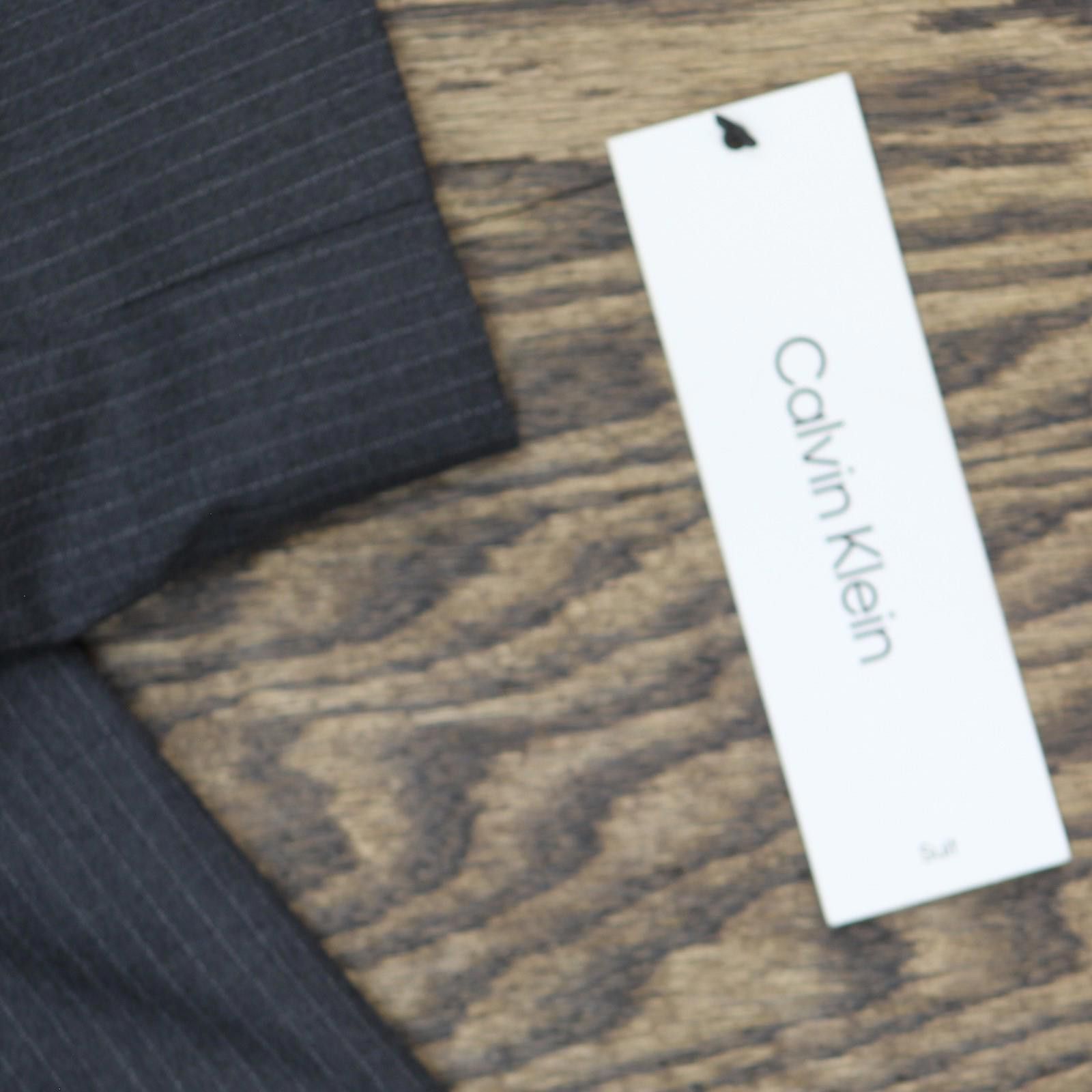 Calvin Klein Nwt Calvin Klein Blazer Suit Jacket Charcoal Gray / Cream 6 Size ONE SIZE - 3 Thumbnail