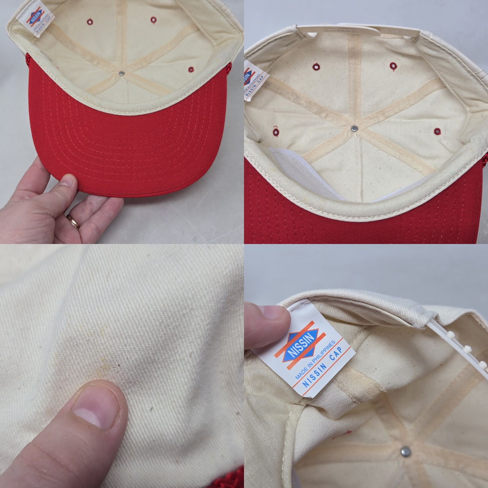 Vintage VINTAGE Atlantic Dairy Cooperative Trucker Hat ADC Rope Snapback Adjustable Red Men One Size Trucker Hat USA Adjustable Size ONE SIZE - 8 Thumbnail