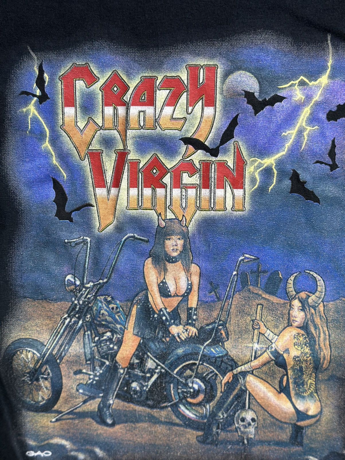 Japanese Brand × Vintage × West Coast Choppers Vintage Crazy Virgin Faded Tee Size US S / EU 44-46 / 1 - 2 Thumbnail