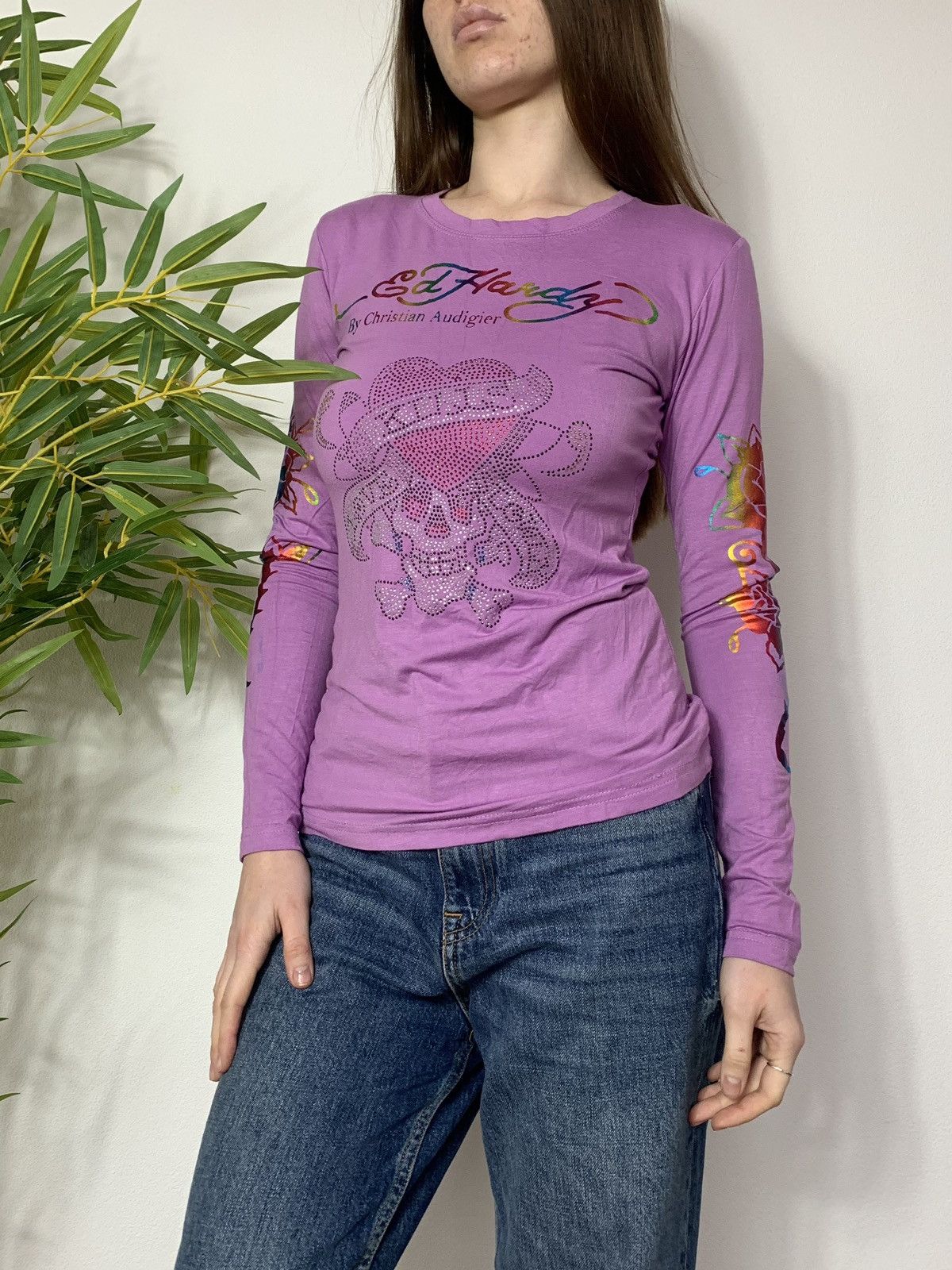 Christian Audigier VINTAGE ED HARDY BY CHRISTIAN AUDIGIER LGBT STYLE LONGSLEEVE Size L / US 10 / IT 46 - 5 Thumbnail