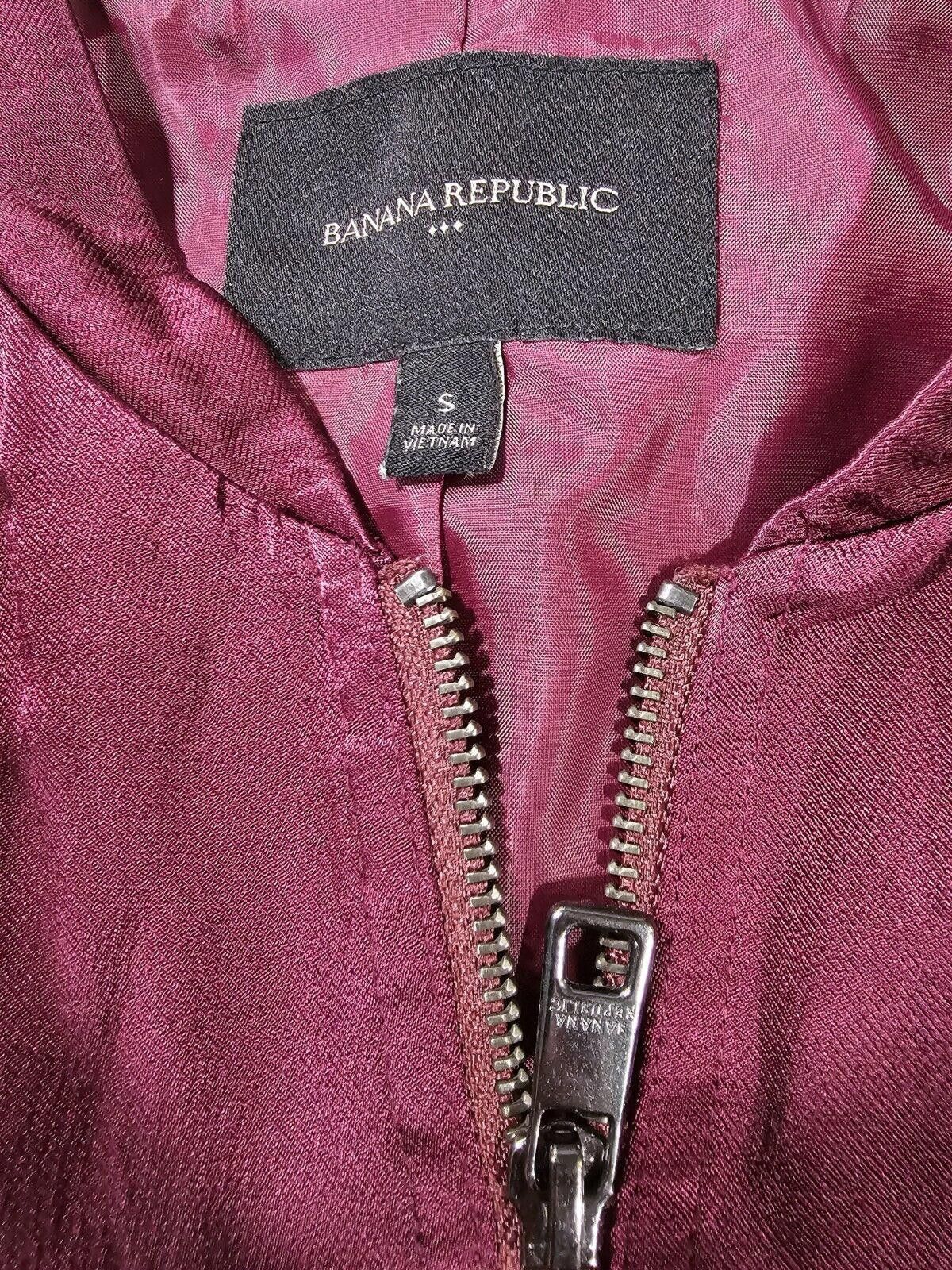 Banana Republic Banana Republic beet root fall 2018 Bomber jacket Full Zip S Size S / US 4 / IT 40 - 3 Thumbnail