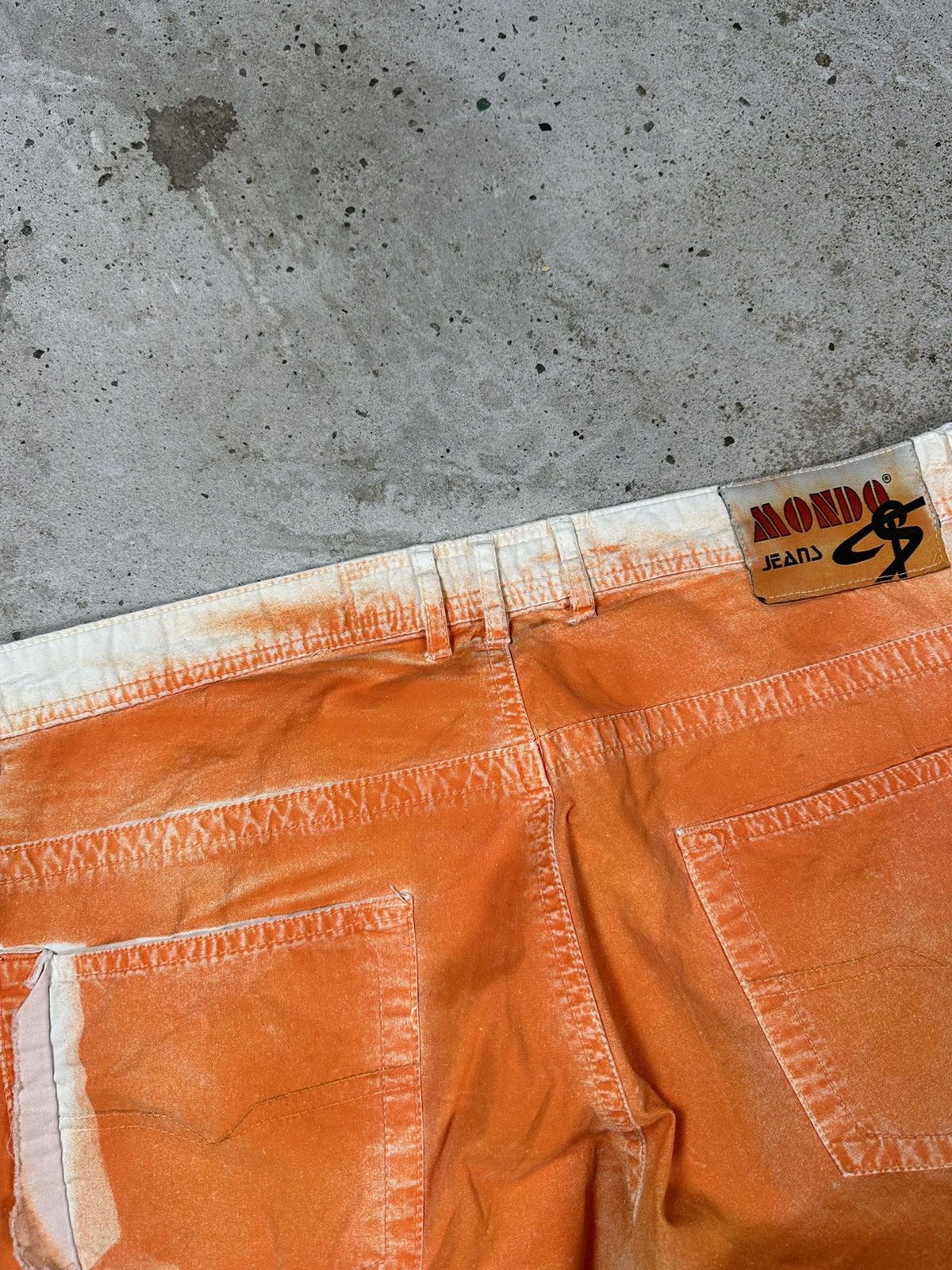 Japanese Brand × Vintage Vintage y2k Orange and White Washed Casual Pants Size US 36 / EU 52 - 15 Thumbnail