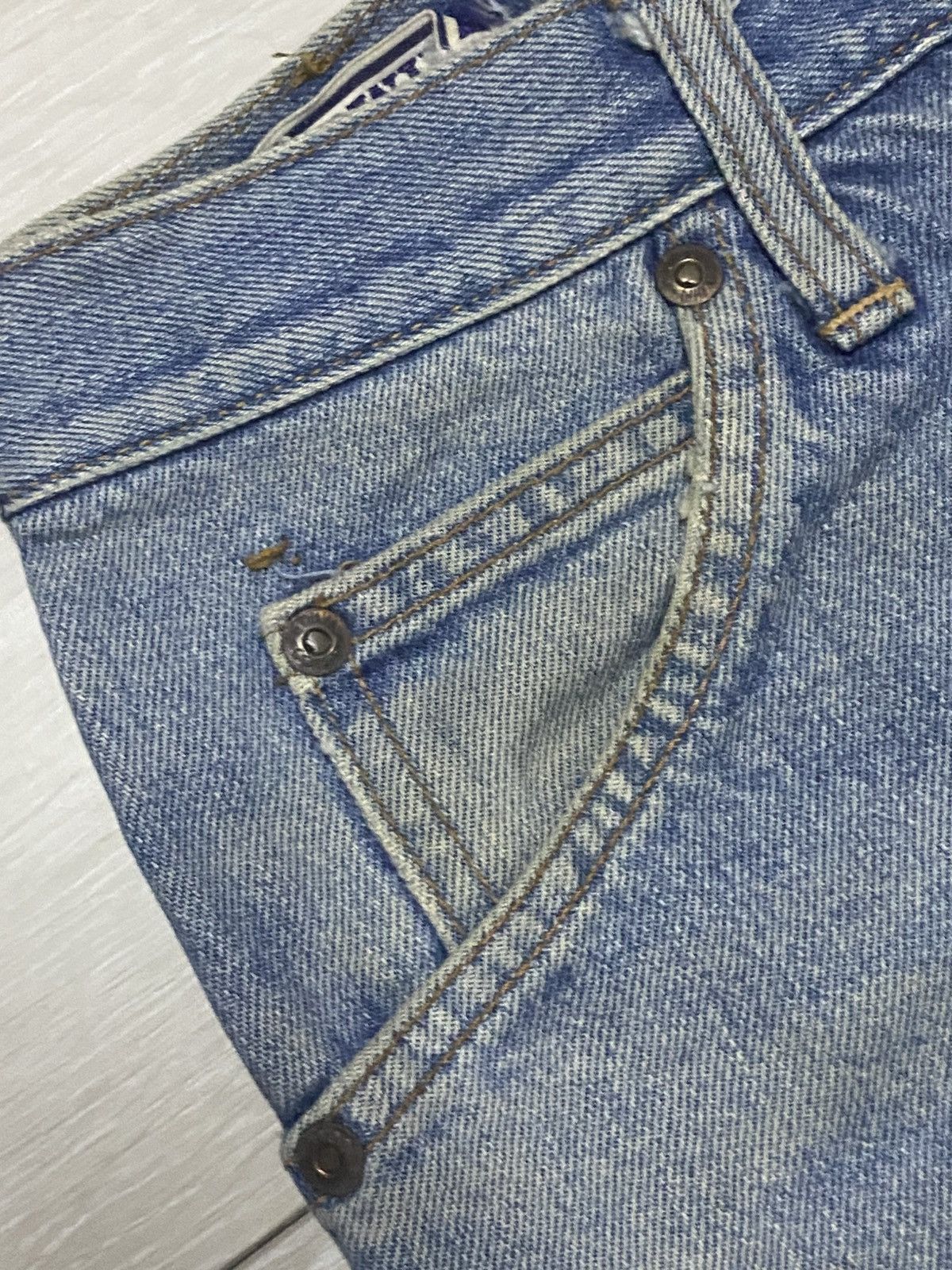 Edwin Vintage Edwin 1057 90s Grunge Distressed Loose Jeans Size US 30 / EU 46 - 10 Thumbnail