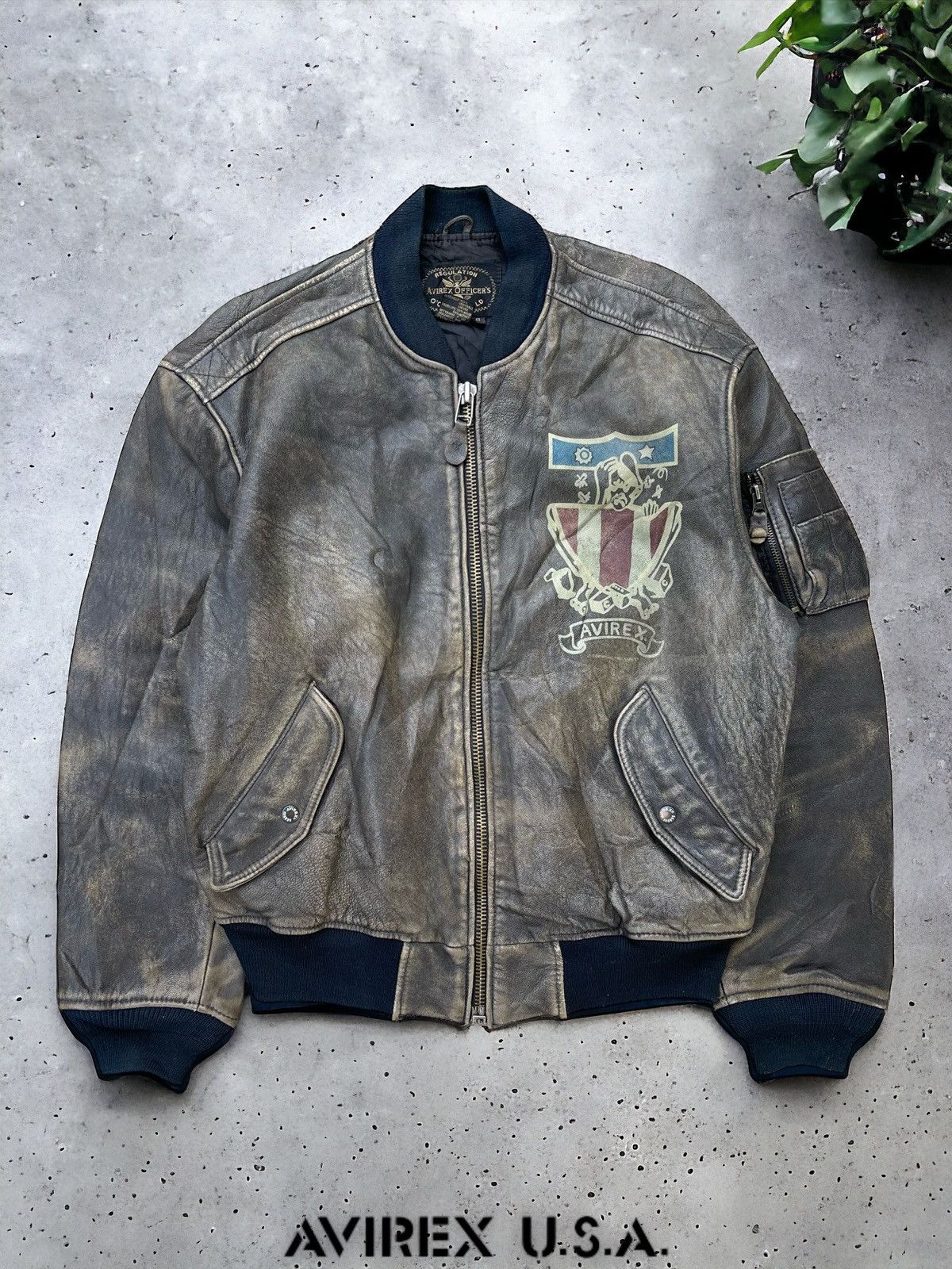 Avirex 🔥Vintage 80's Avirex Goat Skin Flight Bomber Leather Jacket Size US S / EU 44-46 / 1 - 1 Thumbnail