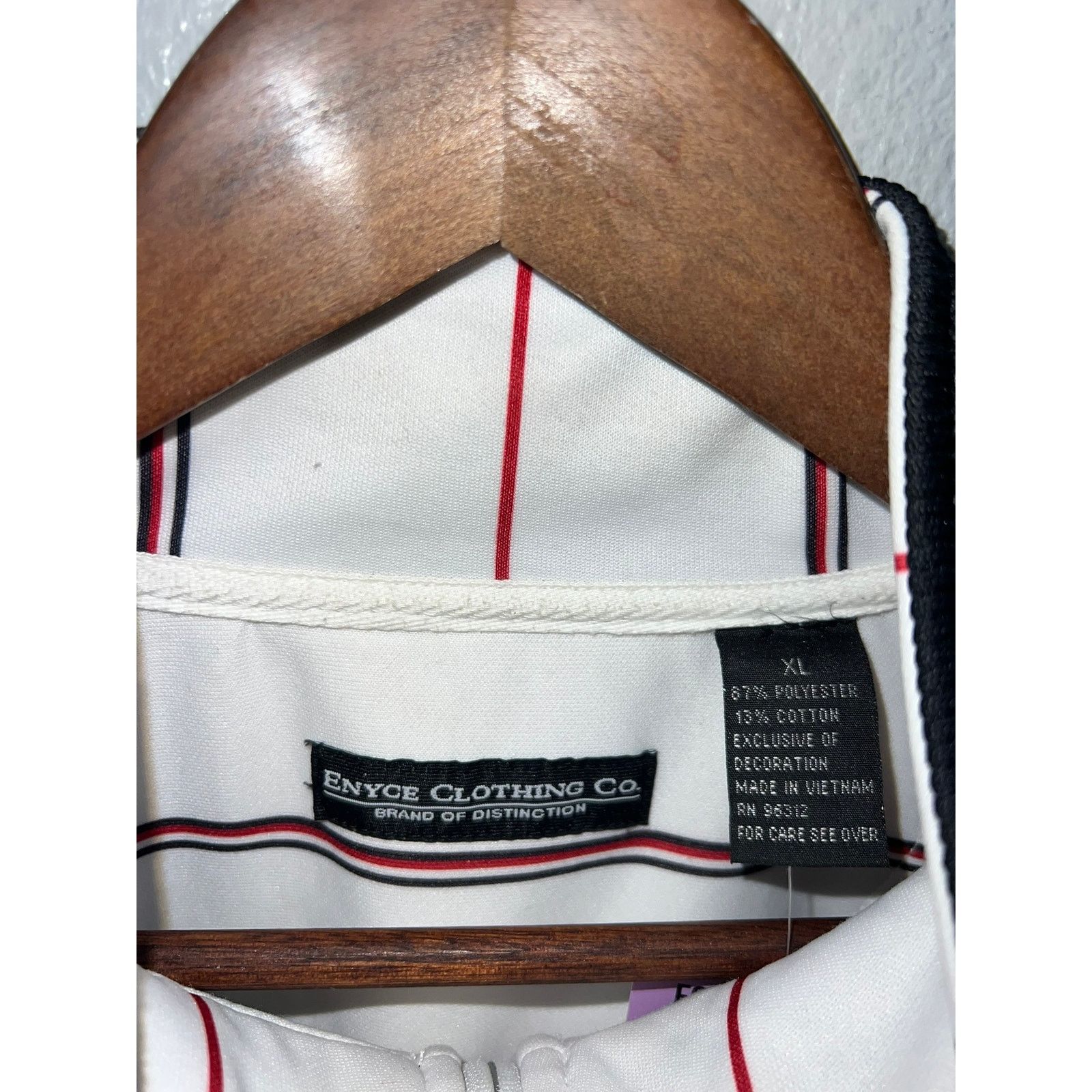 Vintage Y2K Enyce Track Jacket White Red Striped Full Zip 2000s XL Size US XL / EU 56 / 4 - 6 Thumbnail