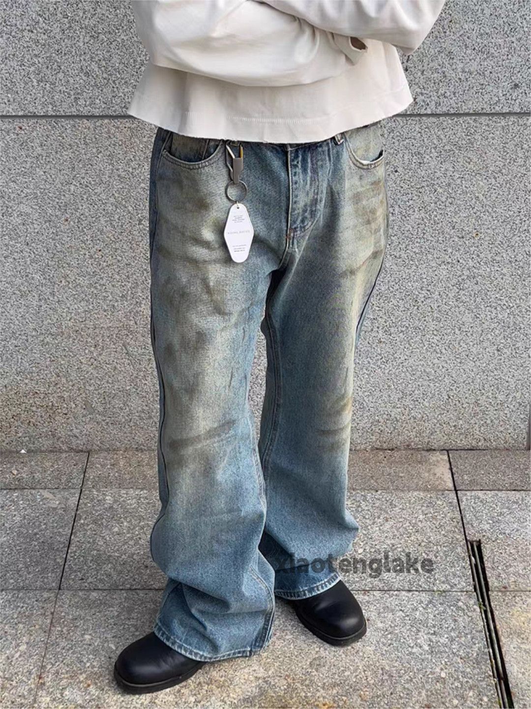 Jean xz vintage distressed faded punk stain paint grunge jeans Size US 26 / EU 42 - 5 Thumbnail