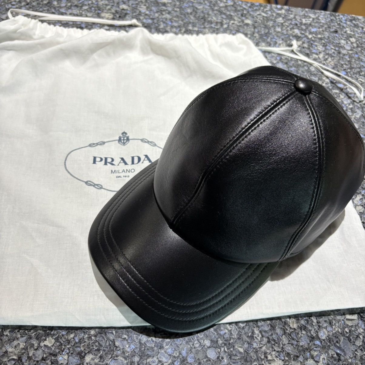 Prada Prada Nappa Leather Cap (XXL) | Grailed
