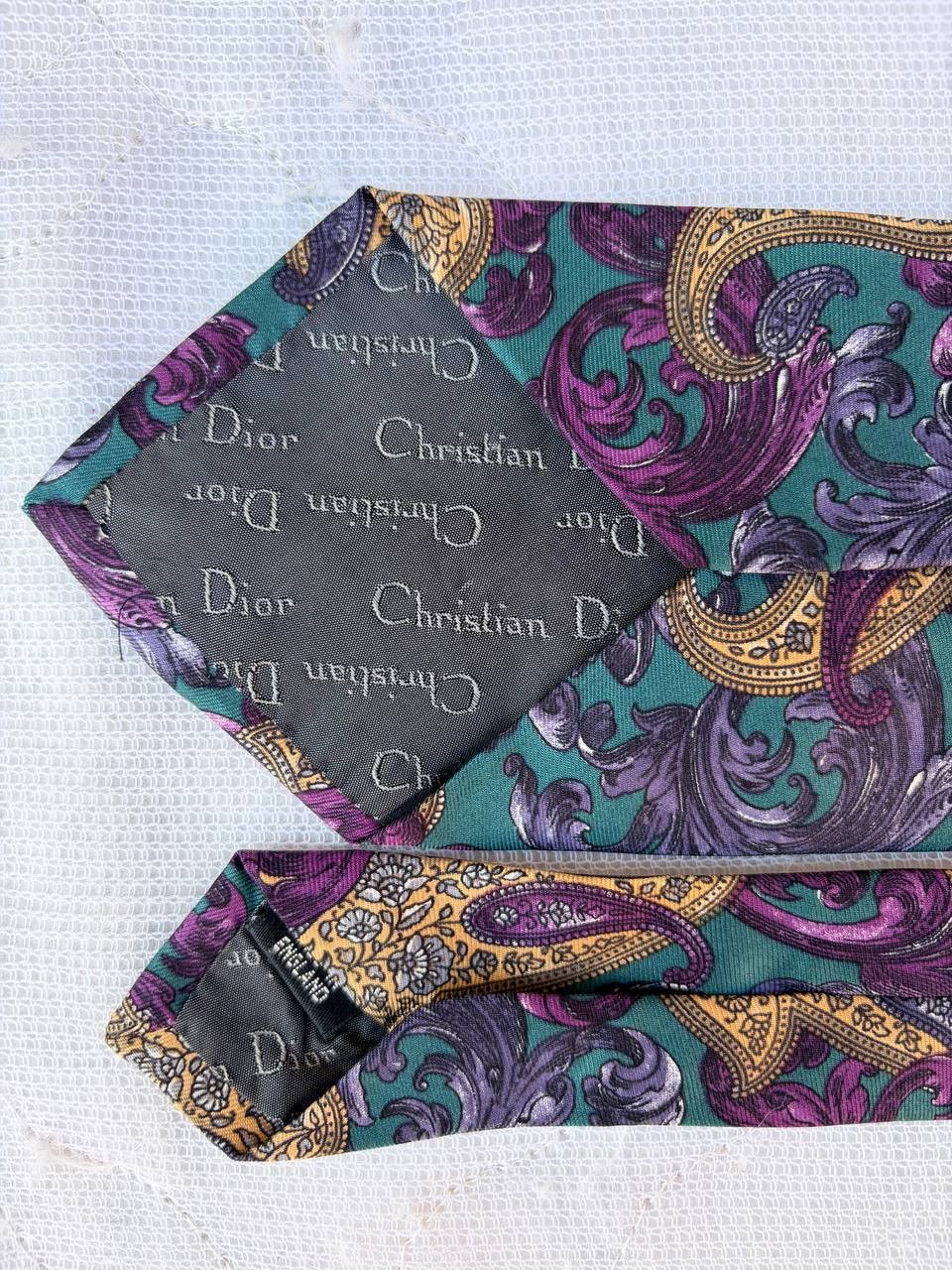 Christian Dior Monsieur Christian Dior Monsieur Flowers TIE 100% SILK Men's NECKTIE Size ONE SIZE - 5 Thumbnail