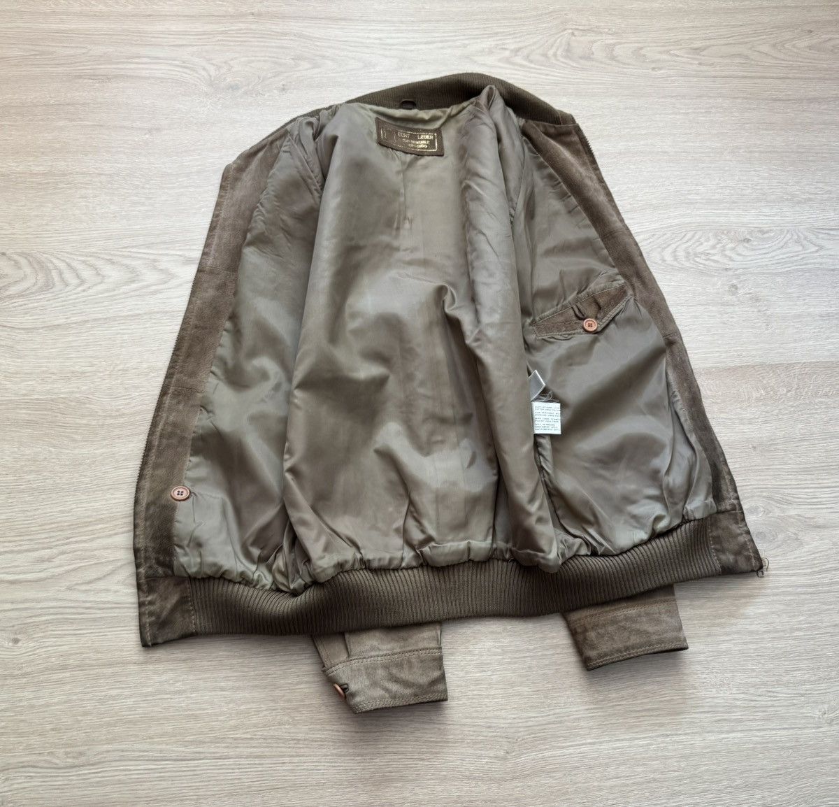 Vintage 80’e Genuine Leather Suede Full Zip Brown Jacket
