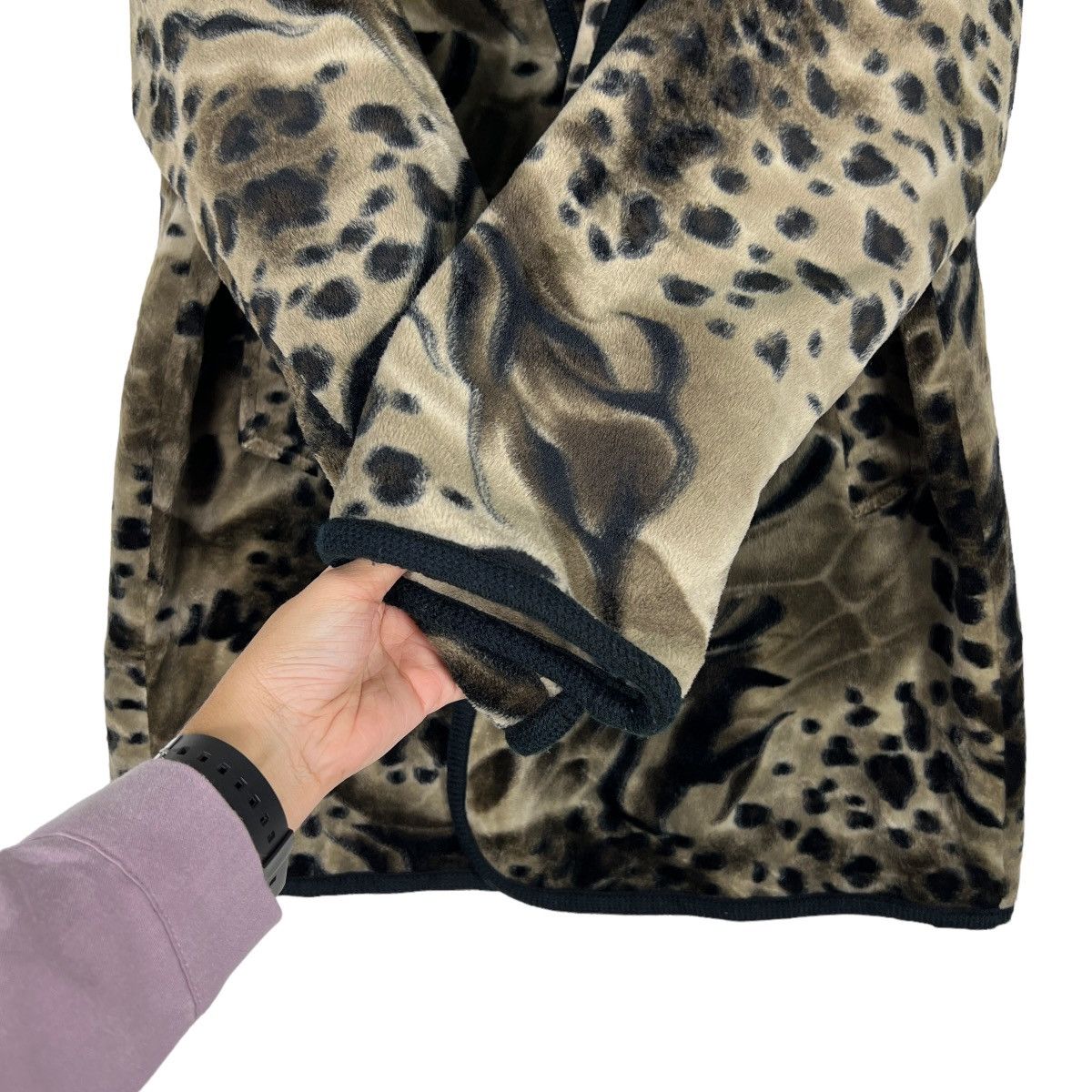 Japanese Brand 🔥 VINTAGE LEOPARD MOTIVE SHAWL COLAR JACKET Size US L / EU 52-54 / 3 - 14 Thumbnail