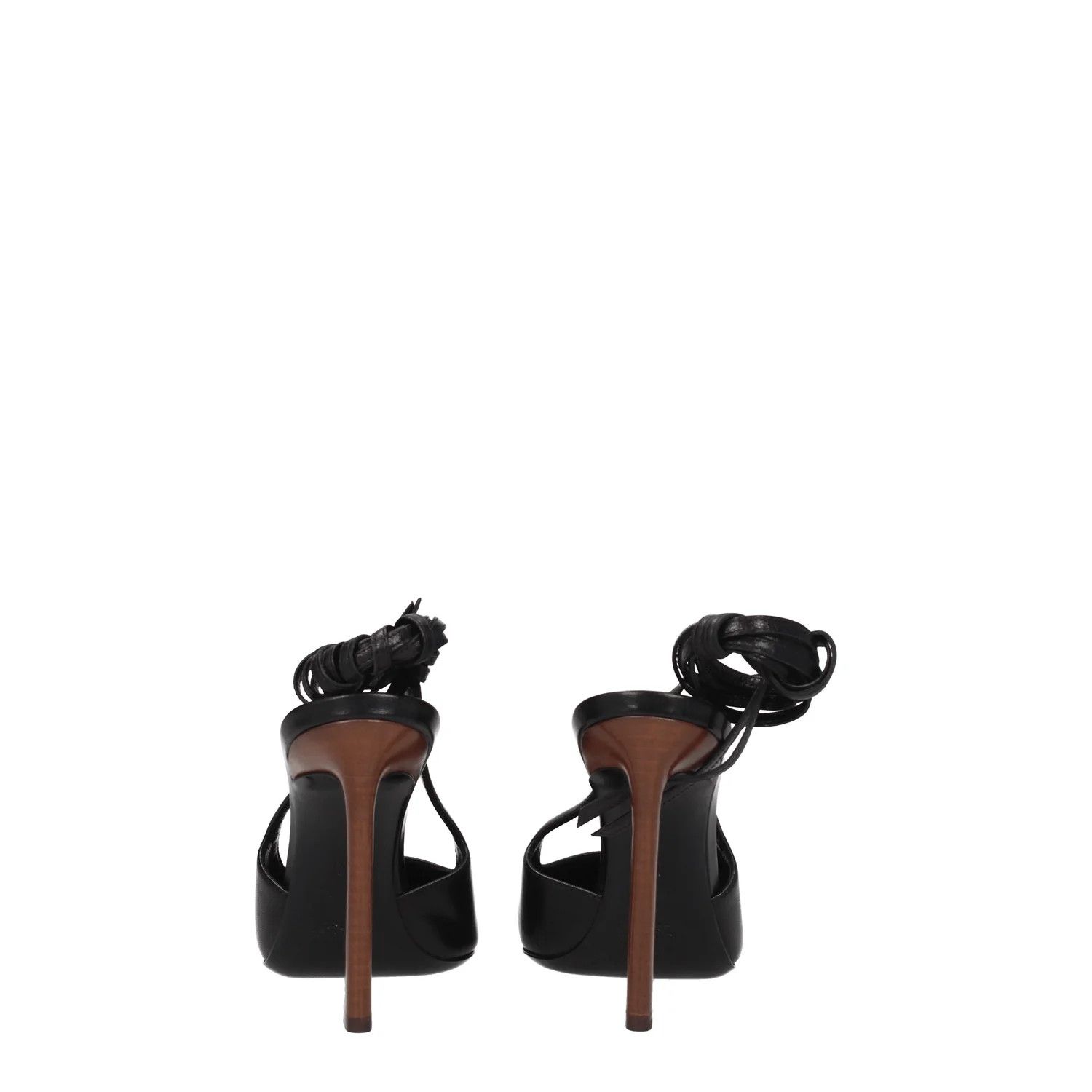Saint Laurent Paris ob1o1e1124 Leather Sandals in Black Size US 10 / IT 40 - 5 Thumbnail