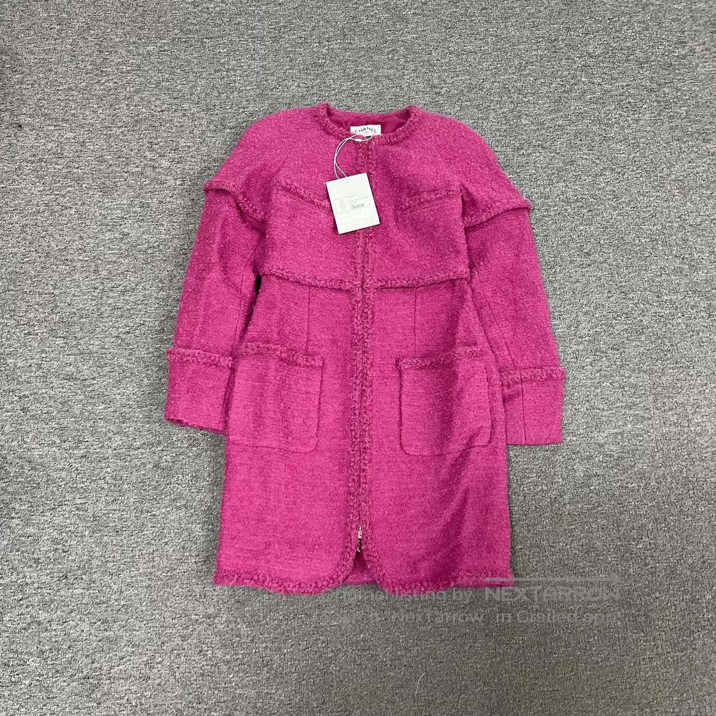 Chanel Chanel size 34 Long coat made of coarse wool| Size S / US 4 / IT 40 - 1 Thumbnail