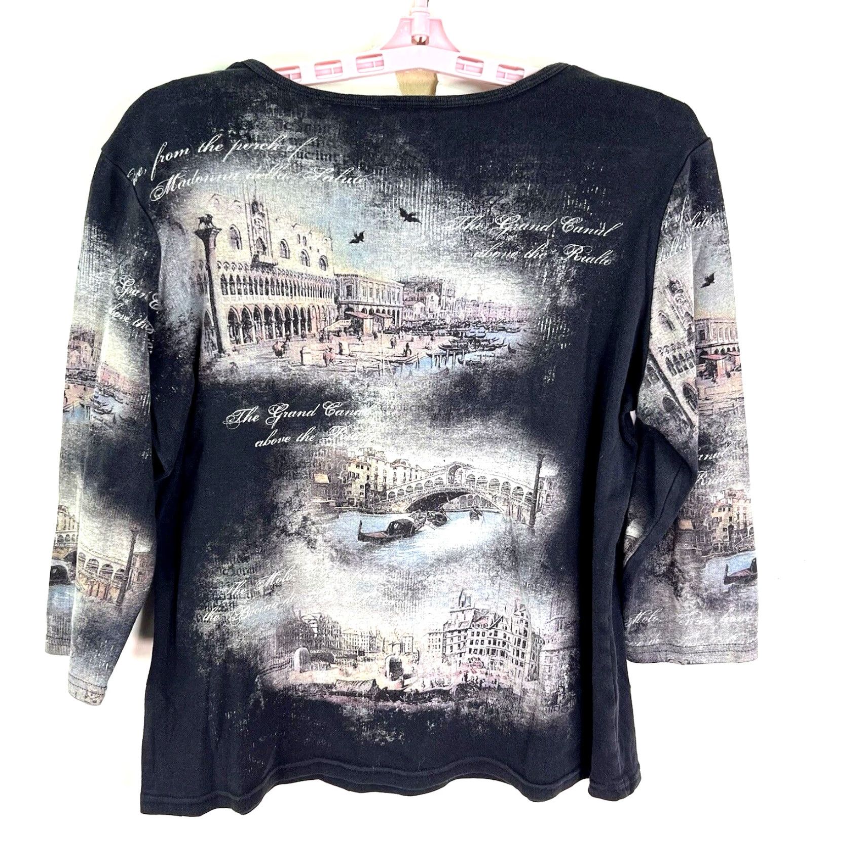 Vintage VINTAGE Christopher & Banks T-Shirt Women's Size L Black Art Destination Casual Streetwear Size L / US 10 / IT 46 - 7 Thumbnail
