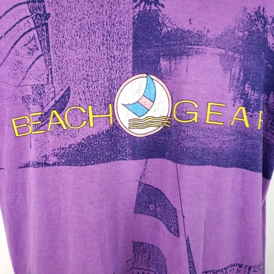Vintage VINTAGE Beach Gear Surfer T Shirt Mens Size Large Purple 80s All Over Print Size US L / EU 52-54 / 3 - 3 Thumbnail