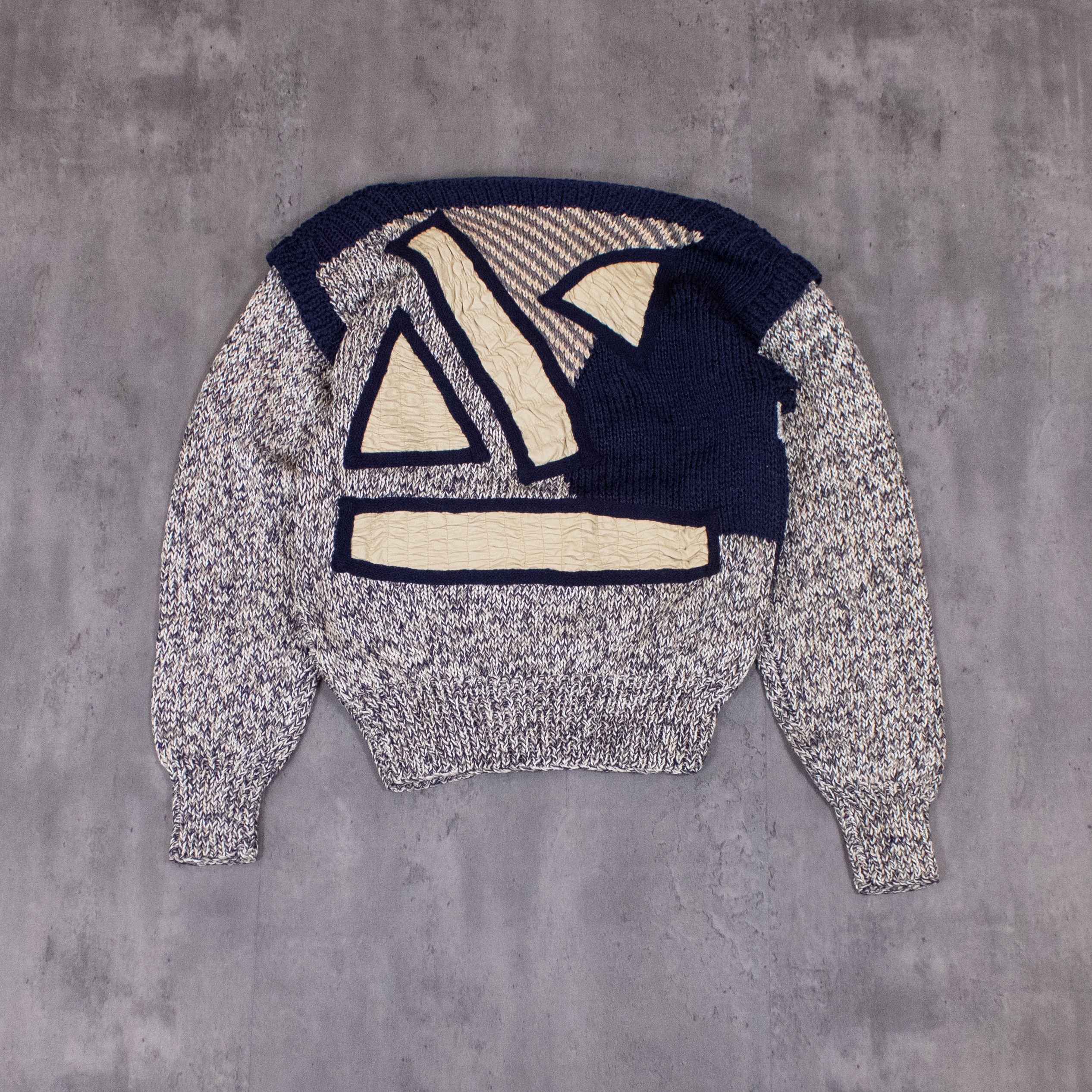 Vintage Vintage 1990's Nannel Pattern Knitted Crewneck Sweater Size US S / EU 44-46 / 1 - 7 Thumbnail