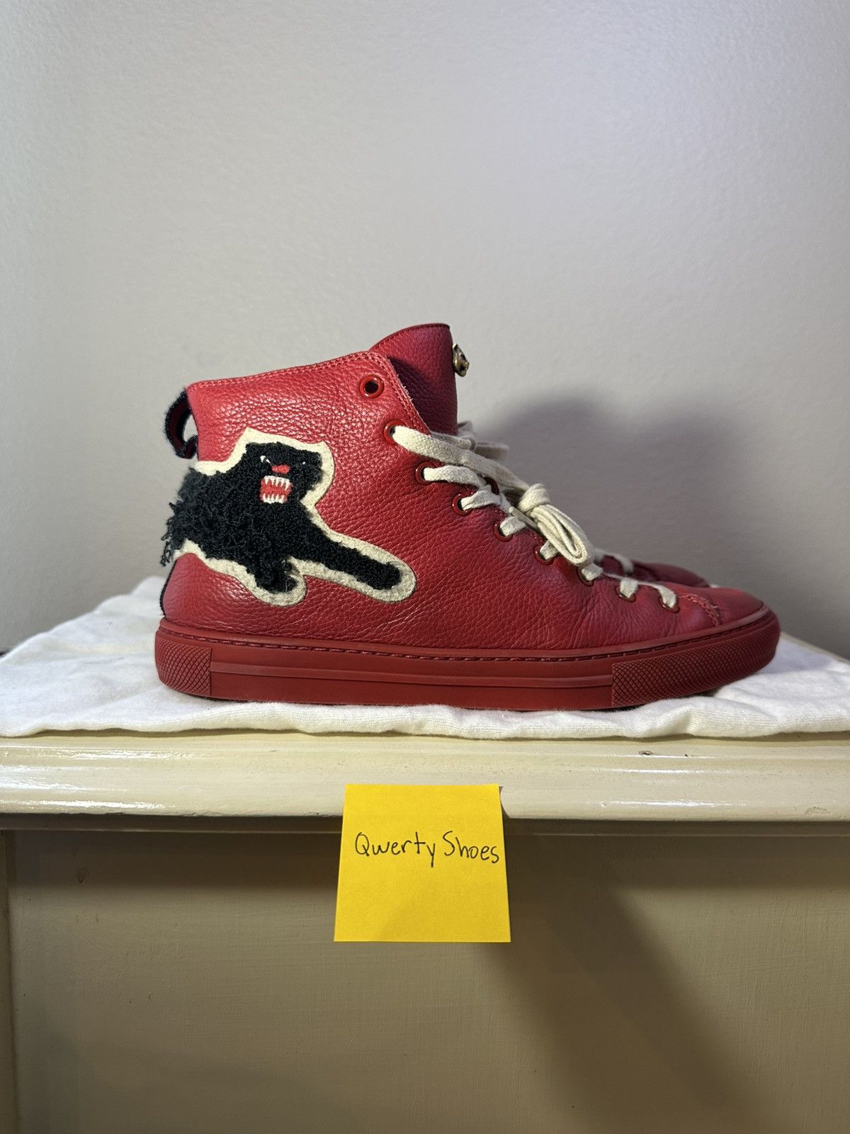 Gucci Leather Panther High Top Size US 8.5 / IT 38.5 - 3 Thumbnail