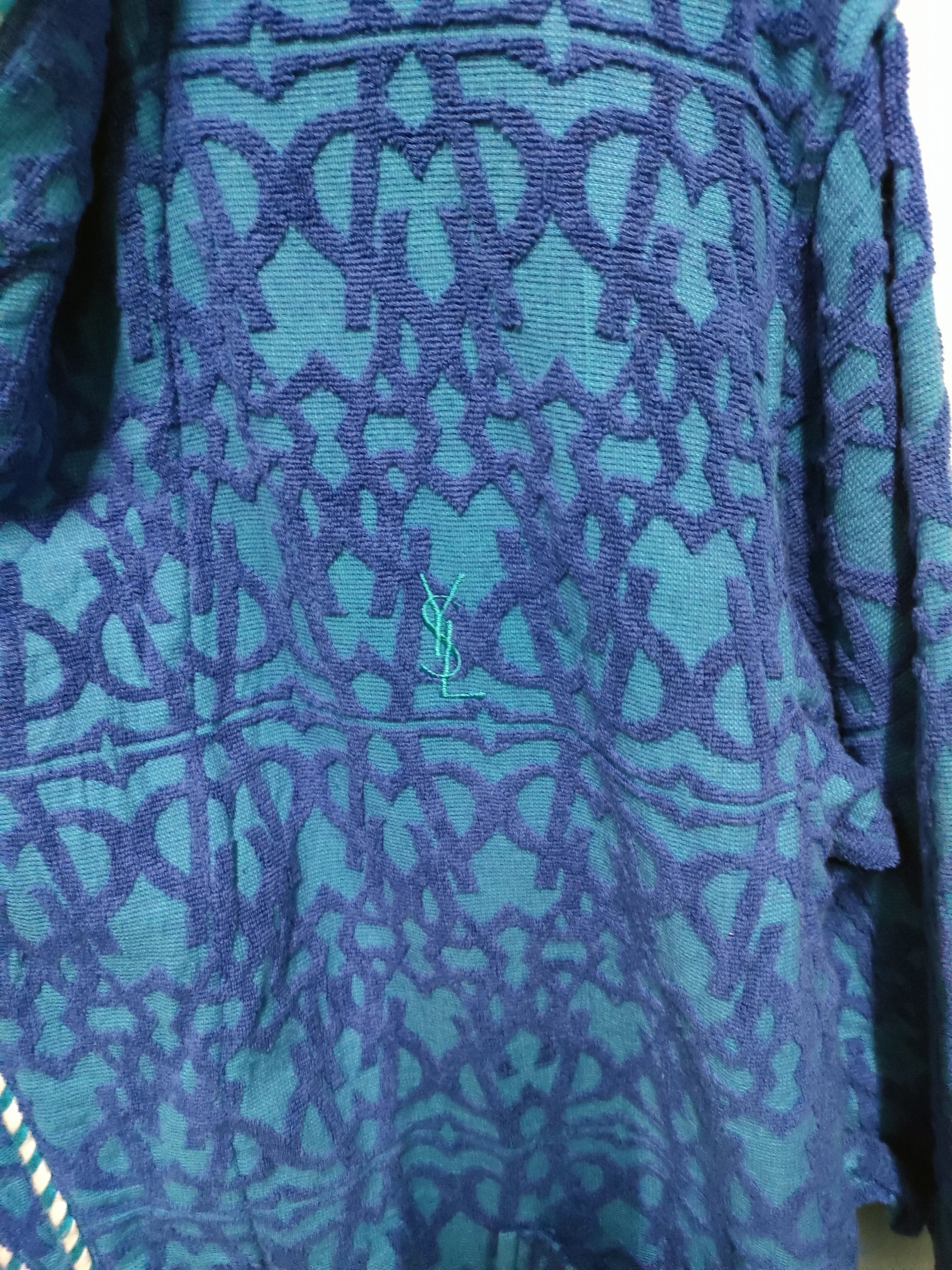 Hedi Slimane × Yves Saint Laurent Yves Saint Laurent Monogram Embroidered Bathrobe Size US M / EU 48-50 / 2 - 11 Thumbnail