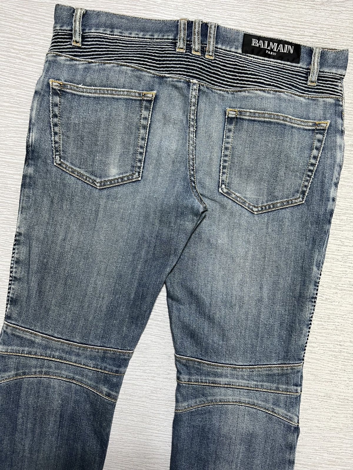 Balmain Balmain - Christophe Decarnin - Washed Biker Jeans Size US 32 / EU 48 - 10 Thumbnail