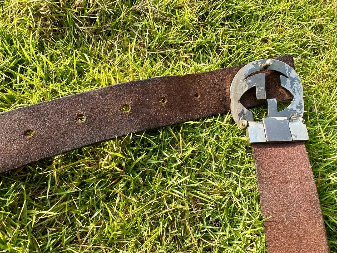 Gucci Authentic Gucci Micro Guccisima Brown Leather Belt Size ONE SIZE - 5 Thumbnail
