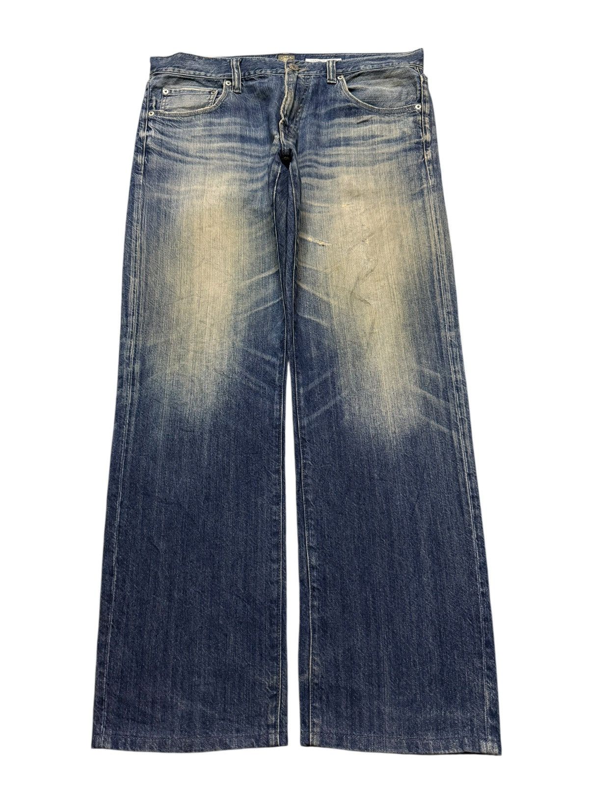 Sugar Cane Vintage Y2K Japanese Brand Mud Wash Whisker Straight Loose Size US 36 / EU 52 - 1 Thumbnail