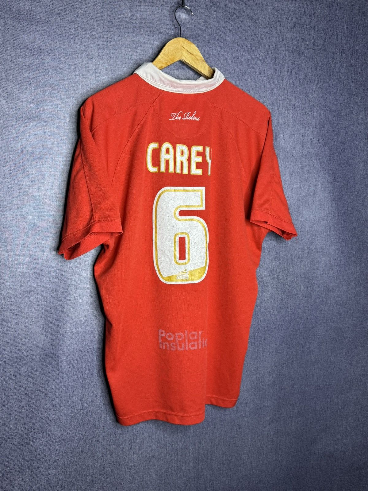Vintage Vintage Bristol City Carey #6 Jersey Home Football Shirt Size US XL / EU 56 / 4 - 3 Thumbnail