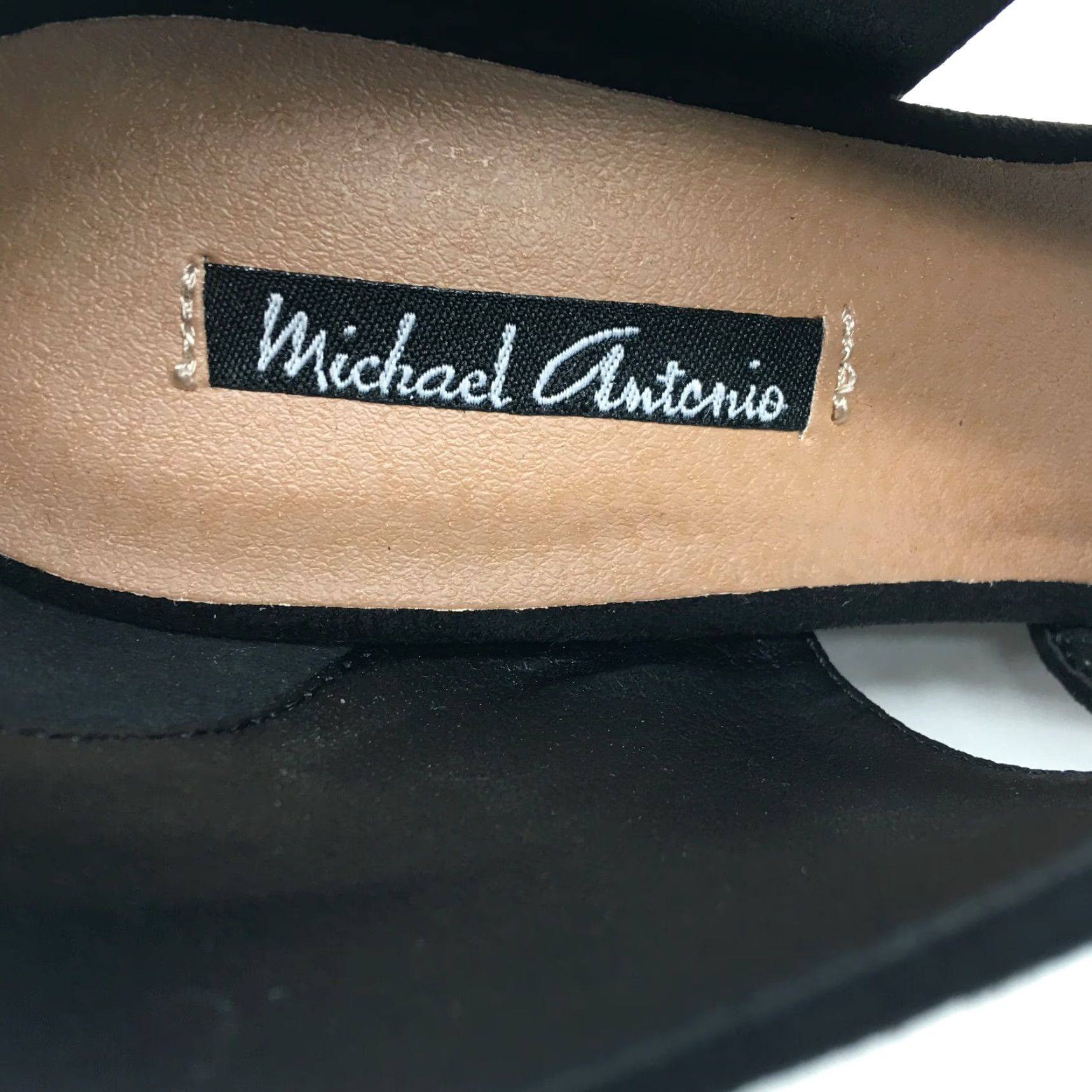 Vintage Michael Antonio Anie Wedge Heels Womens Open Toe Casual Black Size 6 Size US 6 / IT 36 - 5 Thumbnail