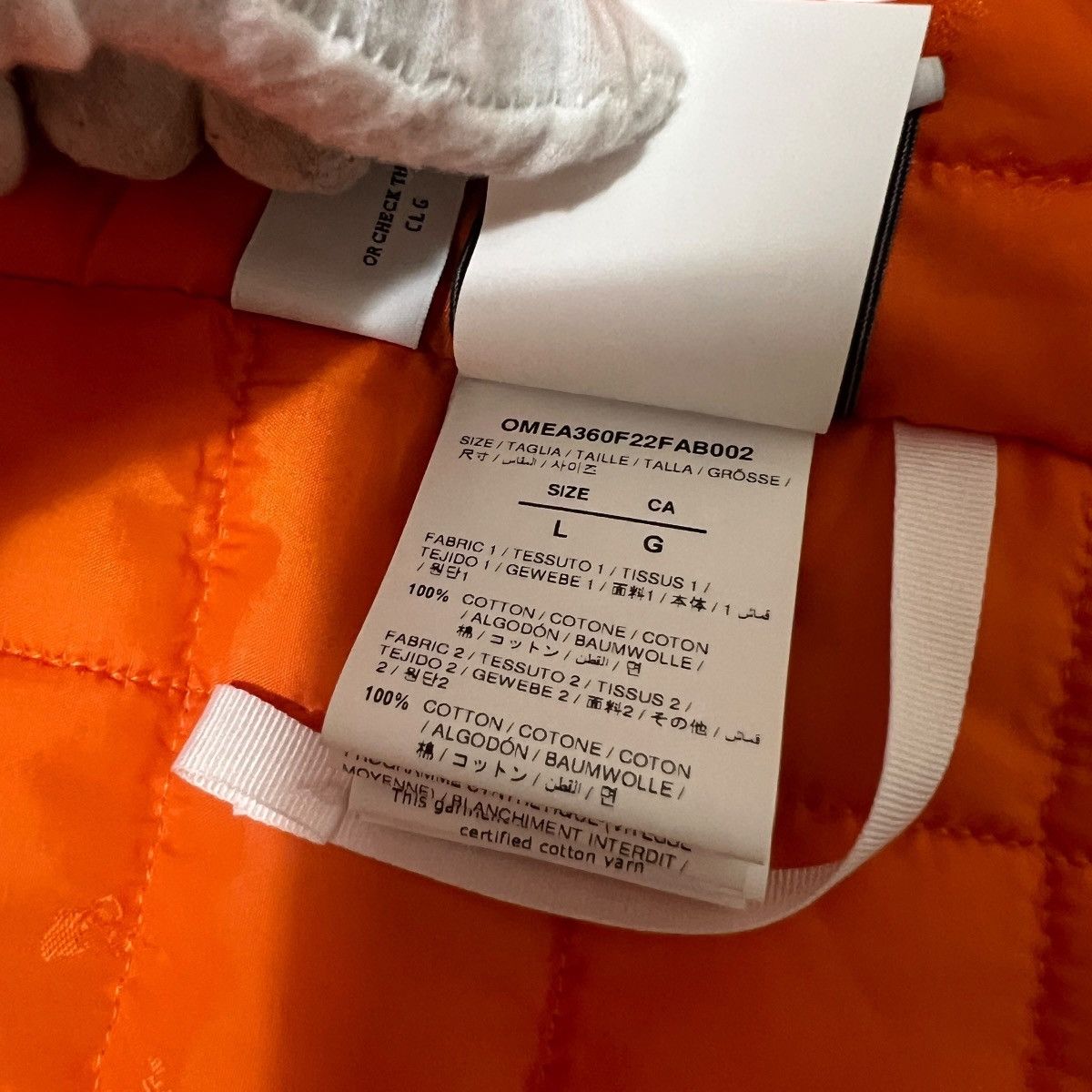 Off-White OFF-WHITE Virgil Abloh Flannel Hooded Padded Jacket Size US L / EU 52-54 / 3 - 9 Thumbnail