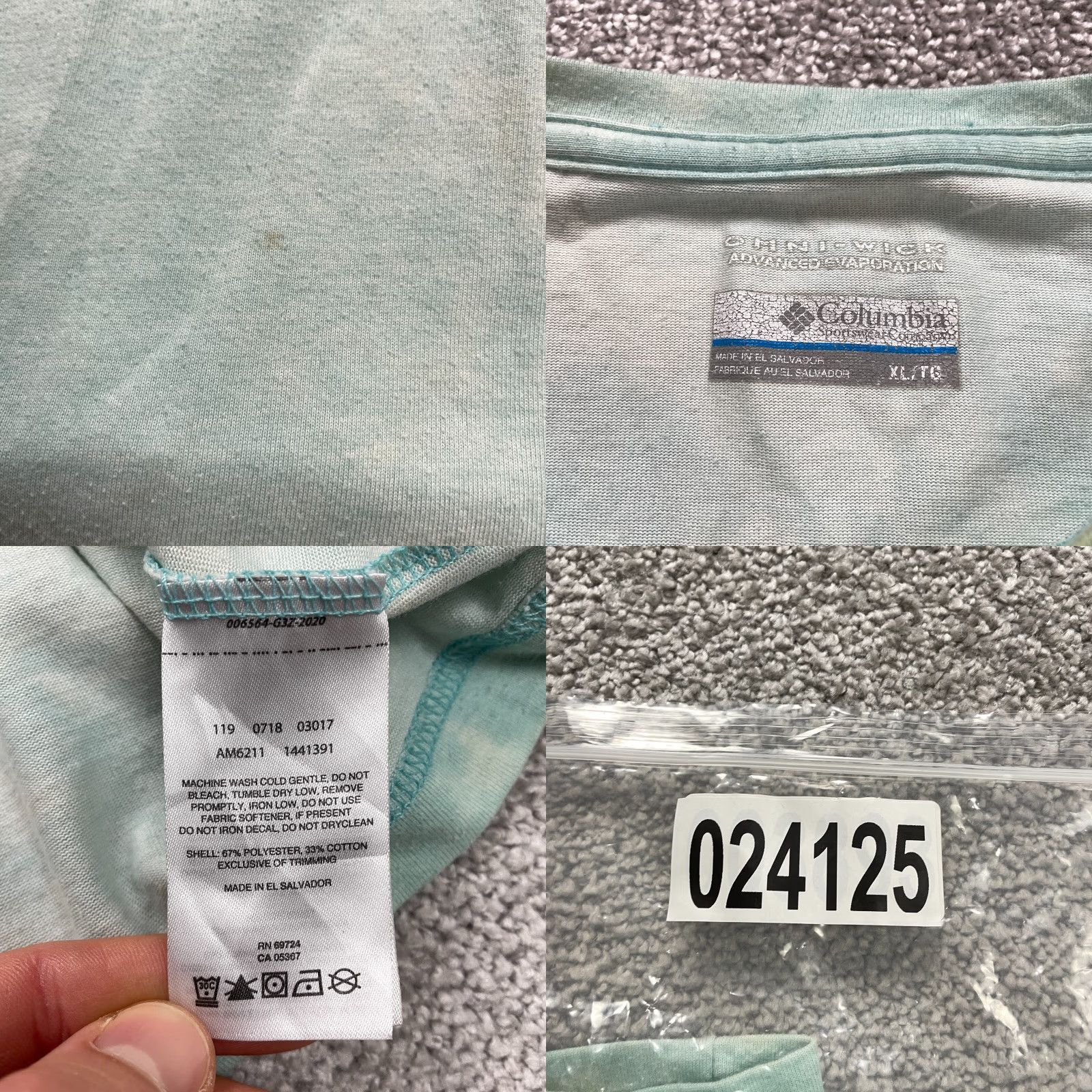 Vintage Columbia T-Shirt Mens XL Green Tie Dye Omni Wick Crew Neck Short Sleeve Casual Vintage: No Size US S / EU 44-46 / 1 - 8 Thumbnail