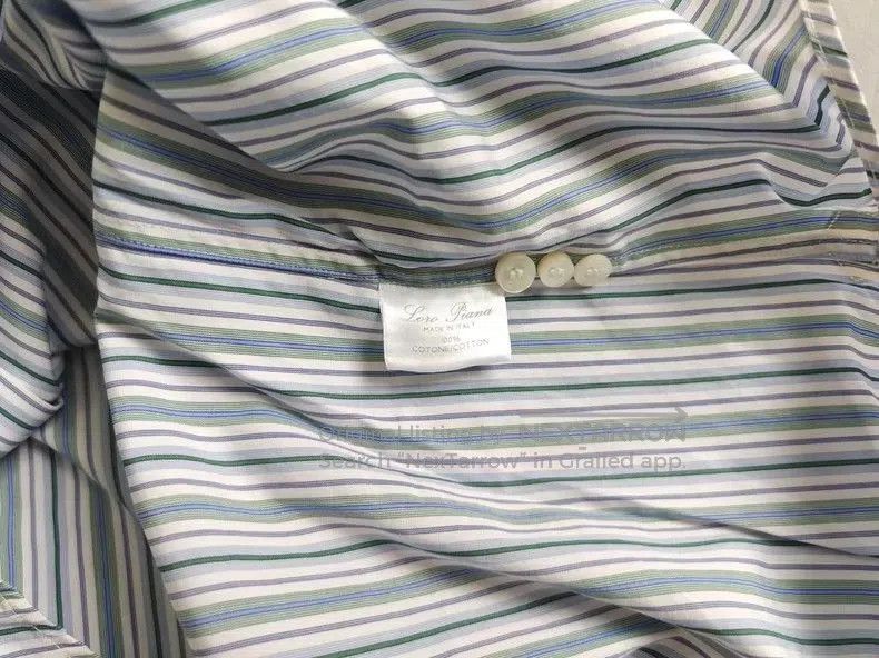 Loro Piana Loro Piana Men's Striped Cotton Shirt. Size US M / EU 48-50 / 2 - 5 Thumbnail