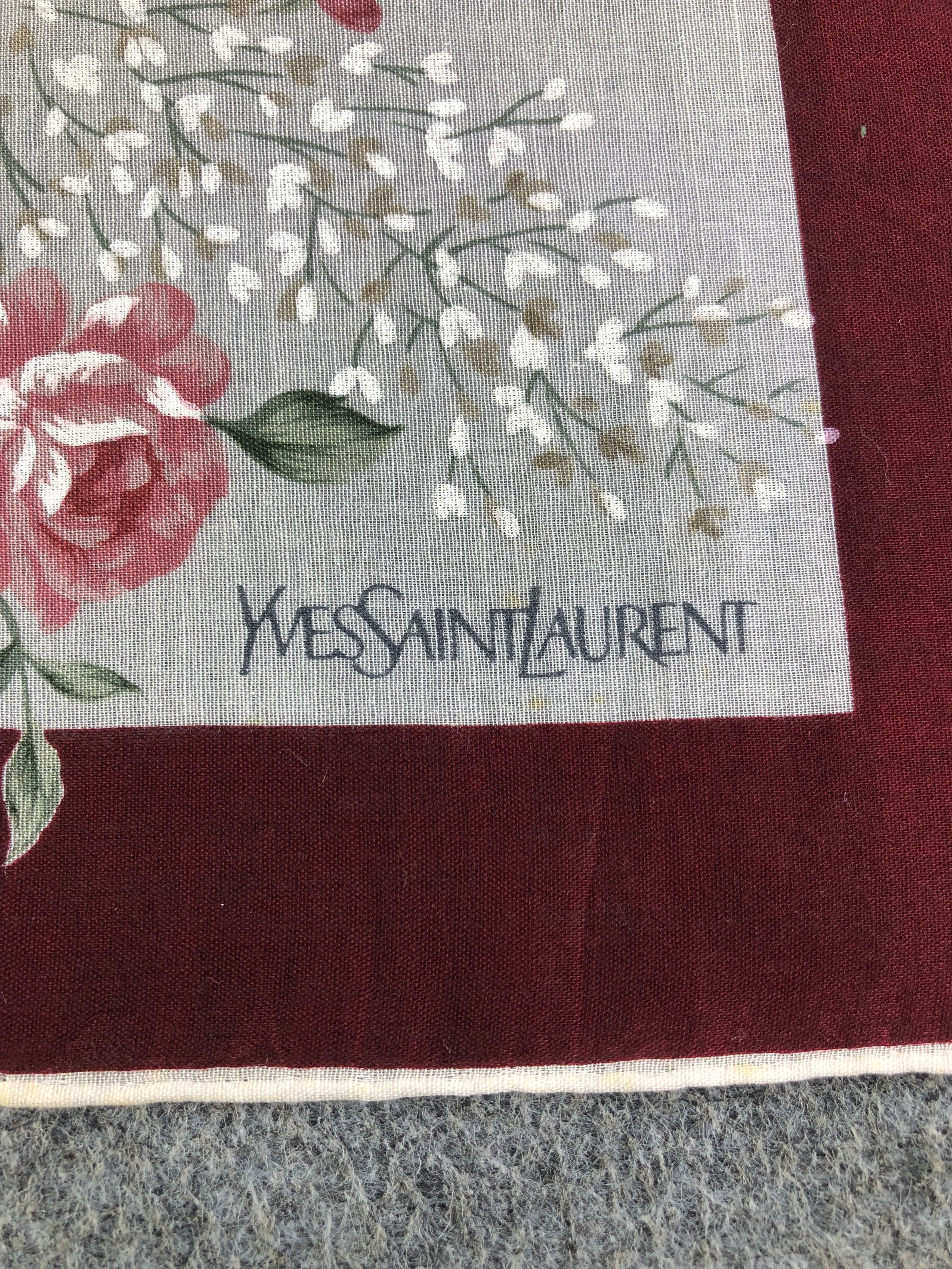 Yves Saint Laurent Yves Saint Laurent Handkerchief / Bandana / Neckerchief C367 Size ONE SIZE - 5 Thumbnail