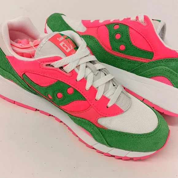 Saucony Saucony Women's Shadow Green/Wht 6000 Split Sneakers - US9.5 Size US 9.5 / IT 39.5 - 9 Thumbnail