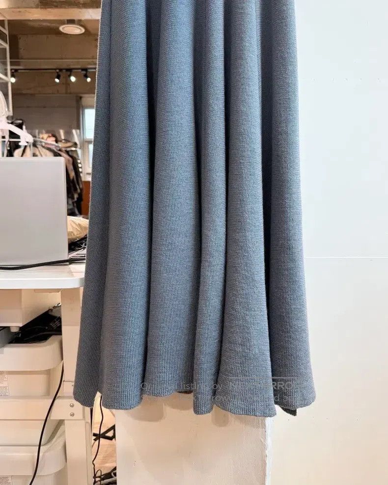 Jil Sander Jil Sander Blue Belted Wool Long Skirt Size 37" - 7 Thumbnail