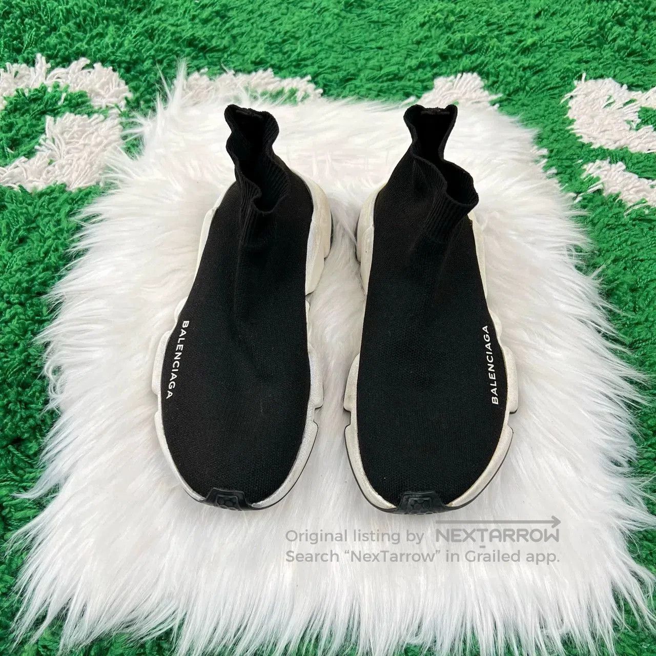 Balenciaga Balenciaga Letter Knit Sock Shoes. Size US 6 / IT 36 - 1 Thumbnail