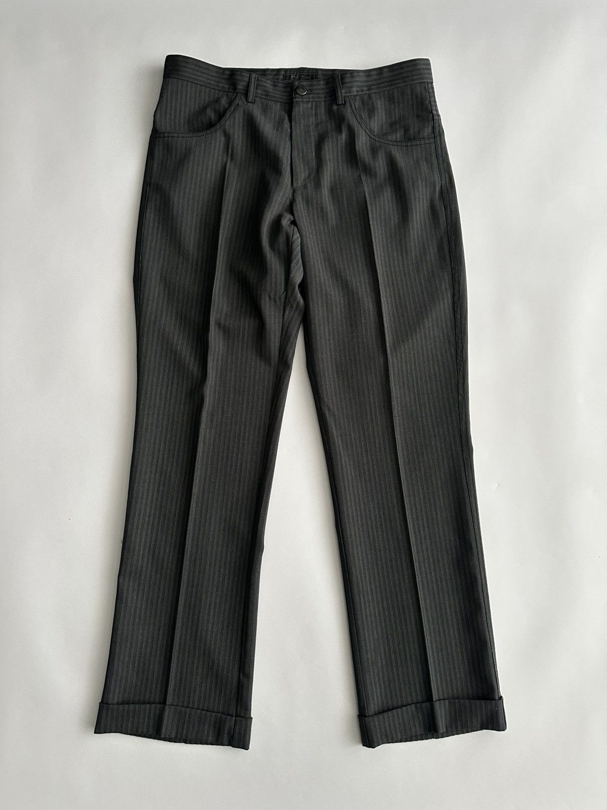 Prada Prada Early 2000’s 5 Pocket Striped Wool Pants Size US 32 / EU 48 - 4 Thumbnail