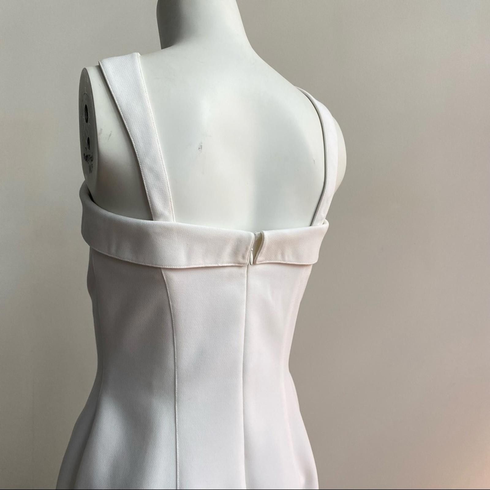 Thierry Mugler VTG THEIRRY MUGLER Iconic Vintage White Bandeau Sheath Dress Size S / US 4 / IT 40 - 4 Thumbnail