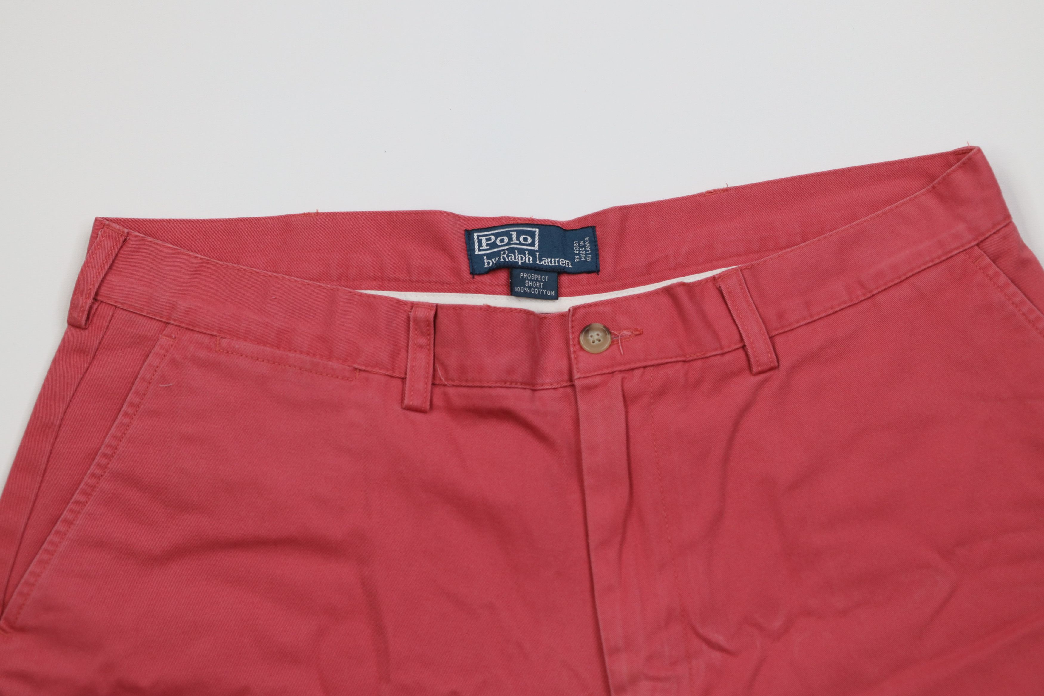 Ralph Lauren Vintage 90s Ralph Lauren Above Knee Chino Shorts Pink Cotton Size US 36 / EU 52 - 2 Thumbnail