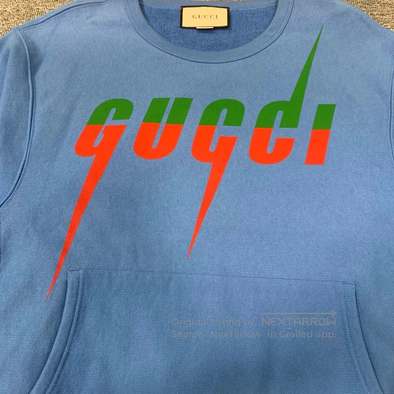 Gucci Gucci Blue Lightning Logo Hoodie Medium. Size US M / EU 48-50 / 2 - 6 Thumbnail