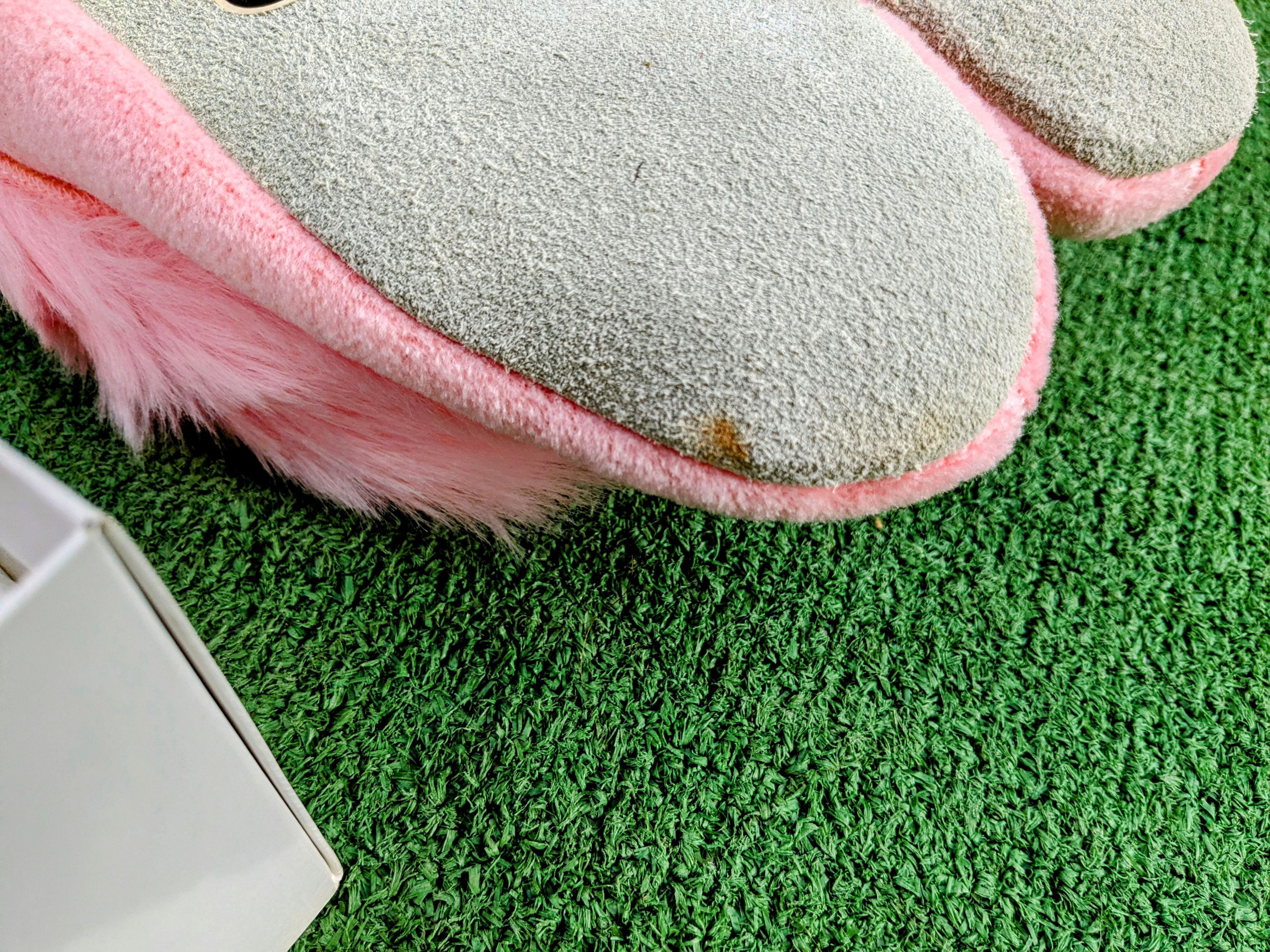 Vintage Living Joy Japanese Furry Pink Slippers w/Storage Mark NOS Size US 5.5 / IT 35.5 - 4 Thumbnail