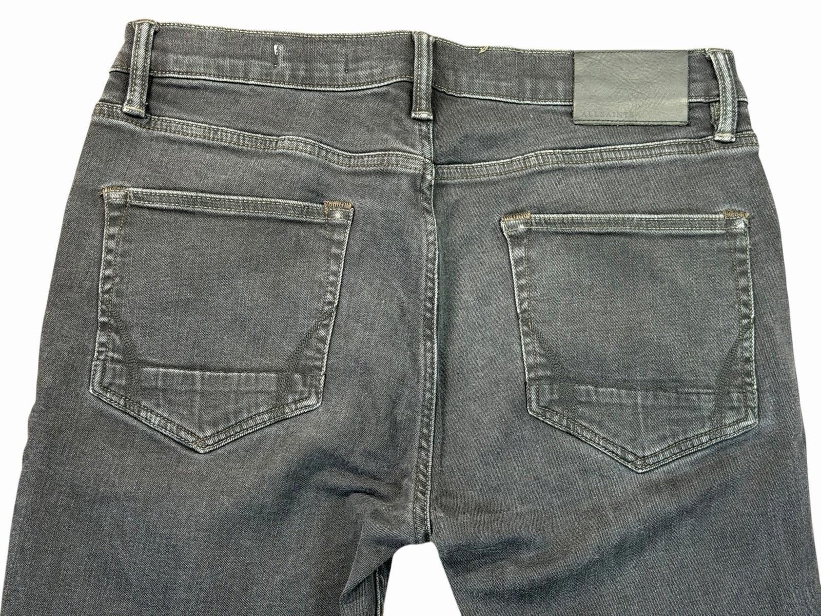 Allsaints AllSaints Rex Slim-Fit Slip Tapered Black Denim Jeans W32 Size US 32 / EU 48 - 7 Thumbnail