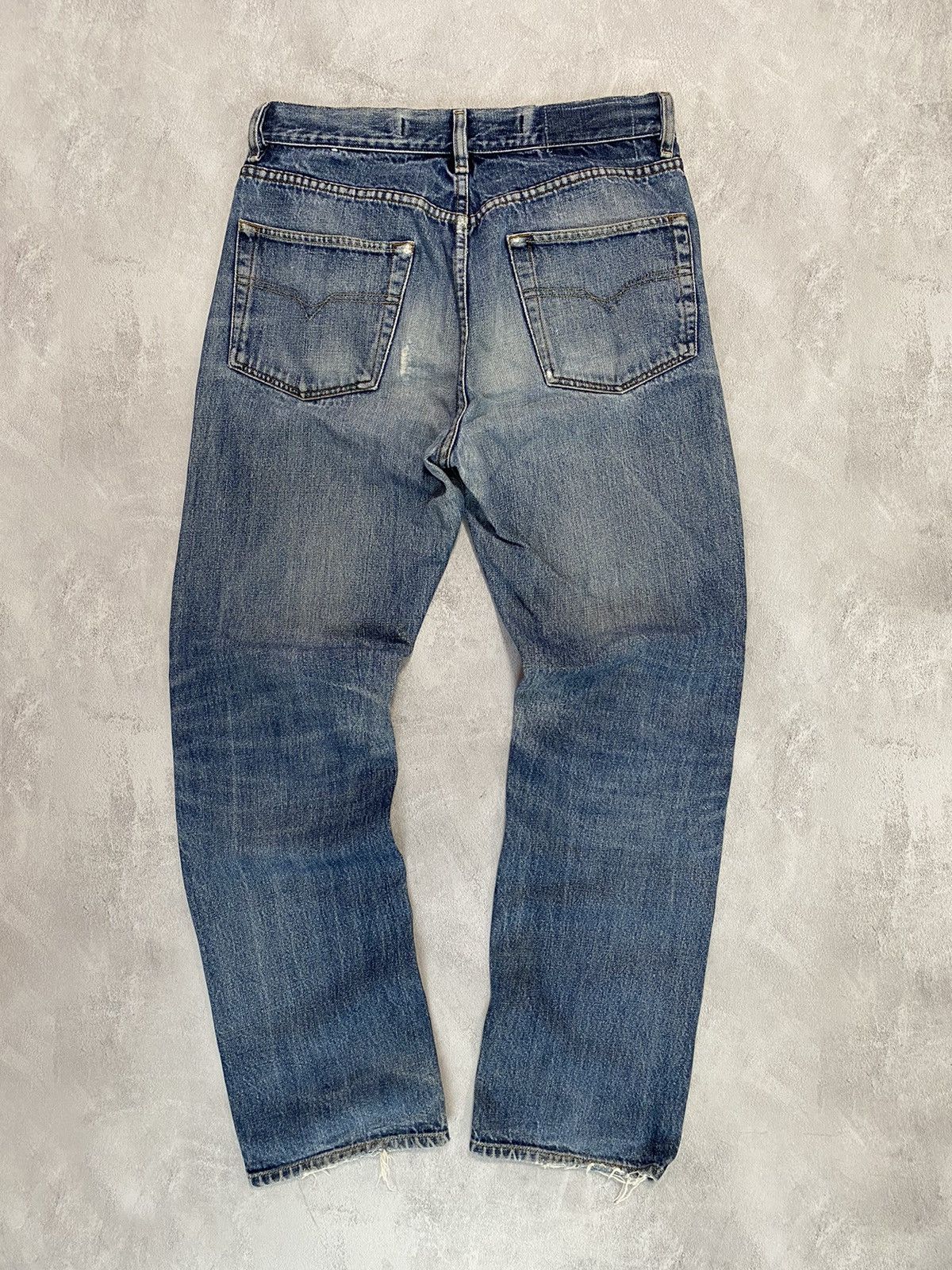 Diesel 💎 Crazy Faded Wash Diesel Essential Flared Punk jeans hype Size US 31 - 6 Thumbnail