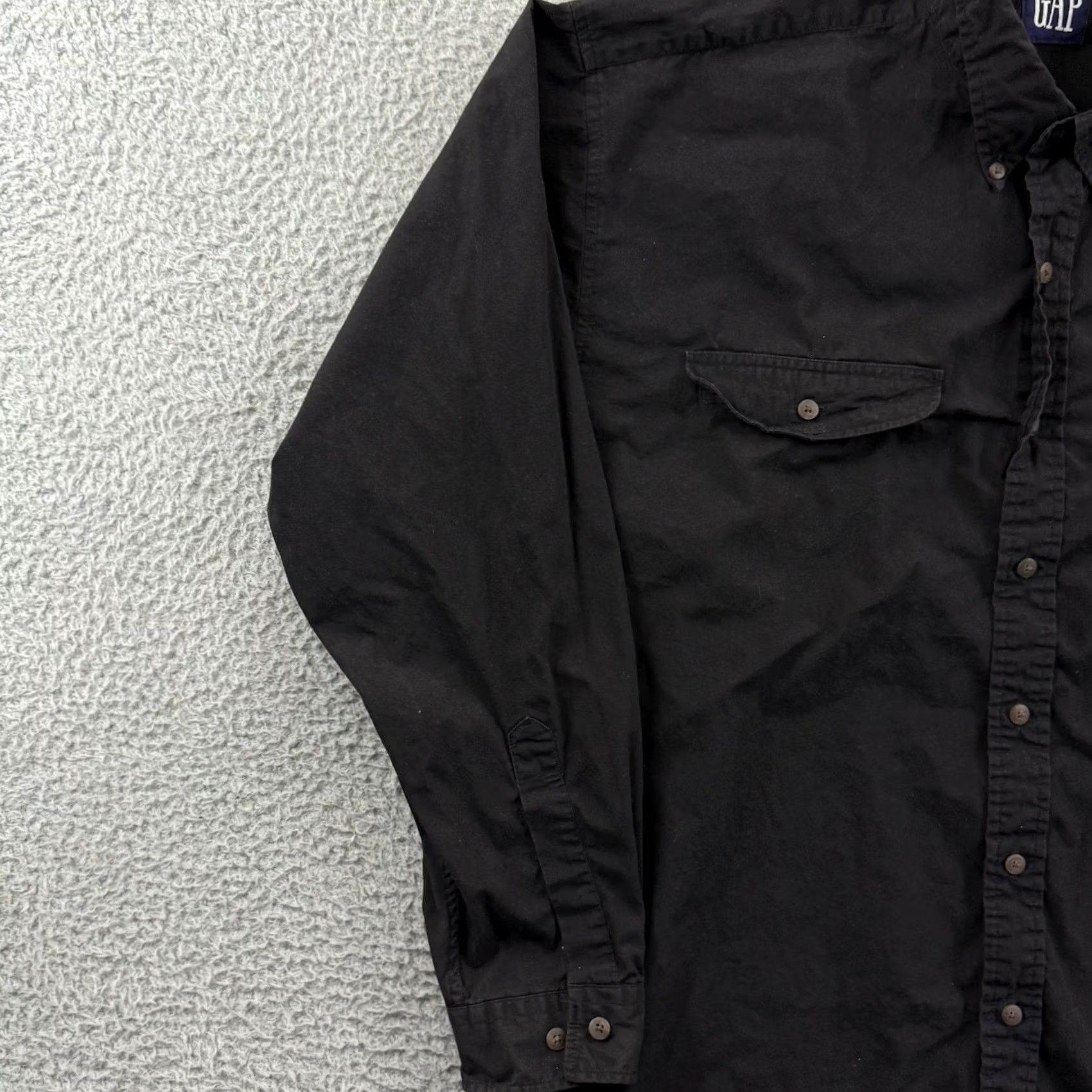 Gap VINTAGE Gap Shirt Mens Large Black 90s Long Sleeve Button Up Casual Preppy Boho Denim Cotton Cardigan? Size US L / EU 52-54 / 3 - 4 Thumbnail