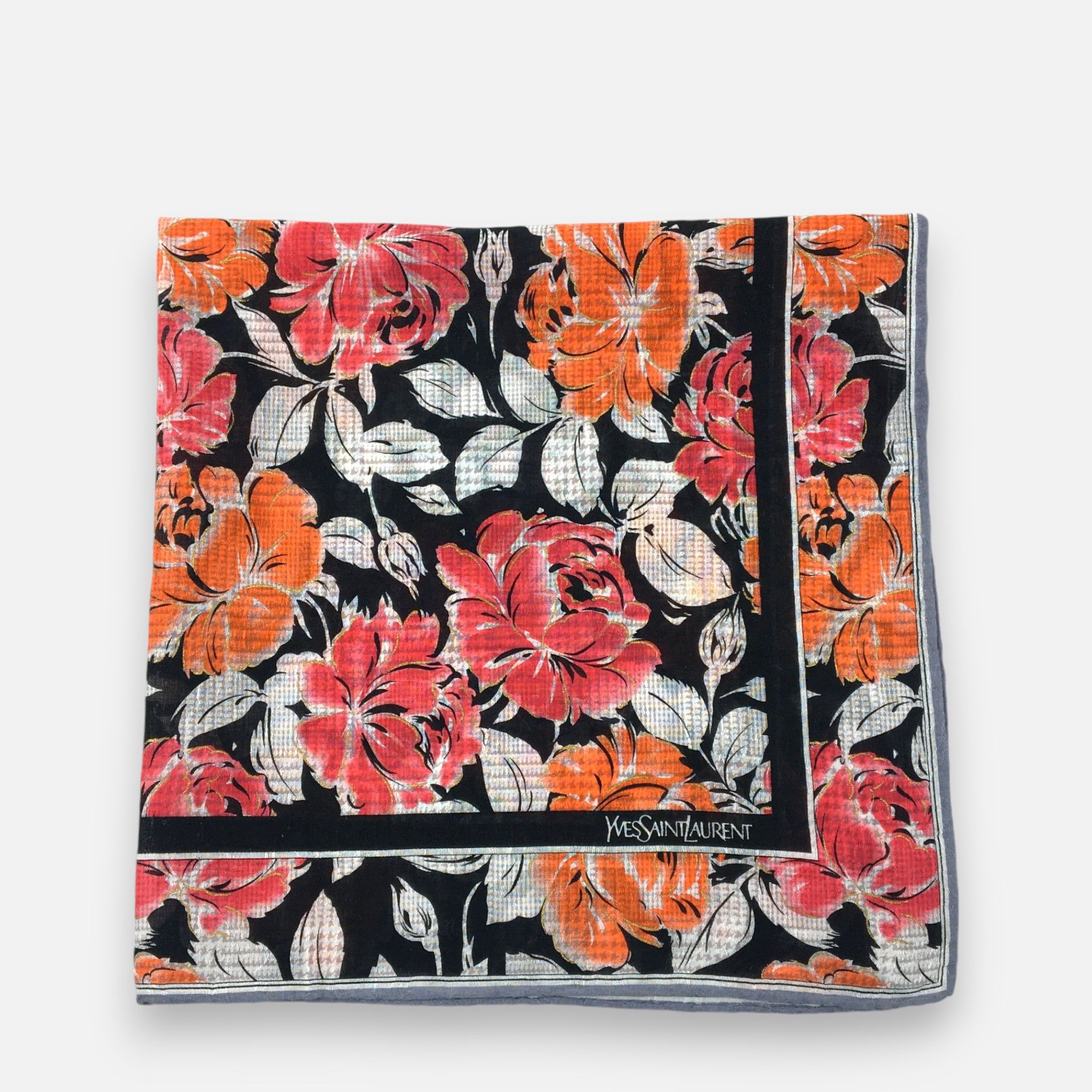 Japanese Brand Vintage Yves Saint Laurent Handkerchief Pocketsquare Bandana Size ONE SIZE - 2 Thumbnail