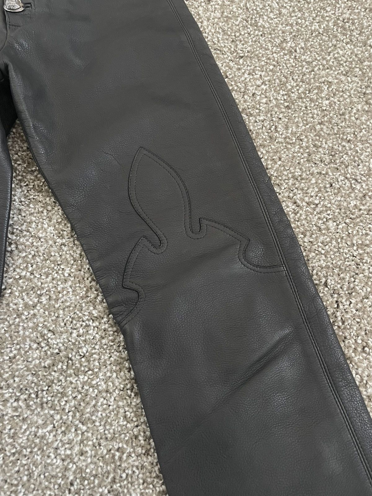 Chrome Hearts Chrome Hearts Leather Le Fleur Pants Size 24" / US 00 / IT 34 - 4 Thumbnail