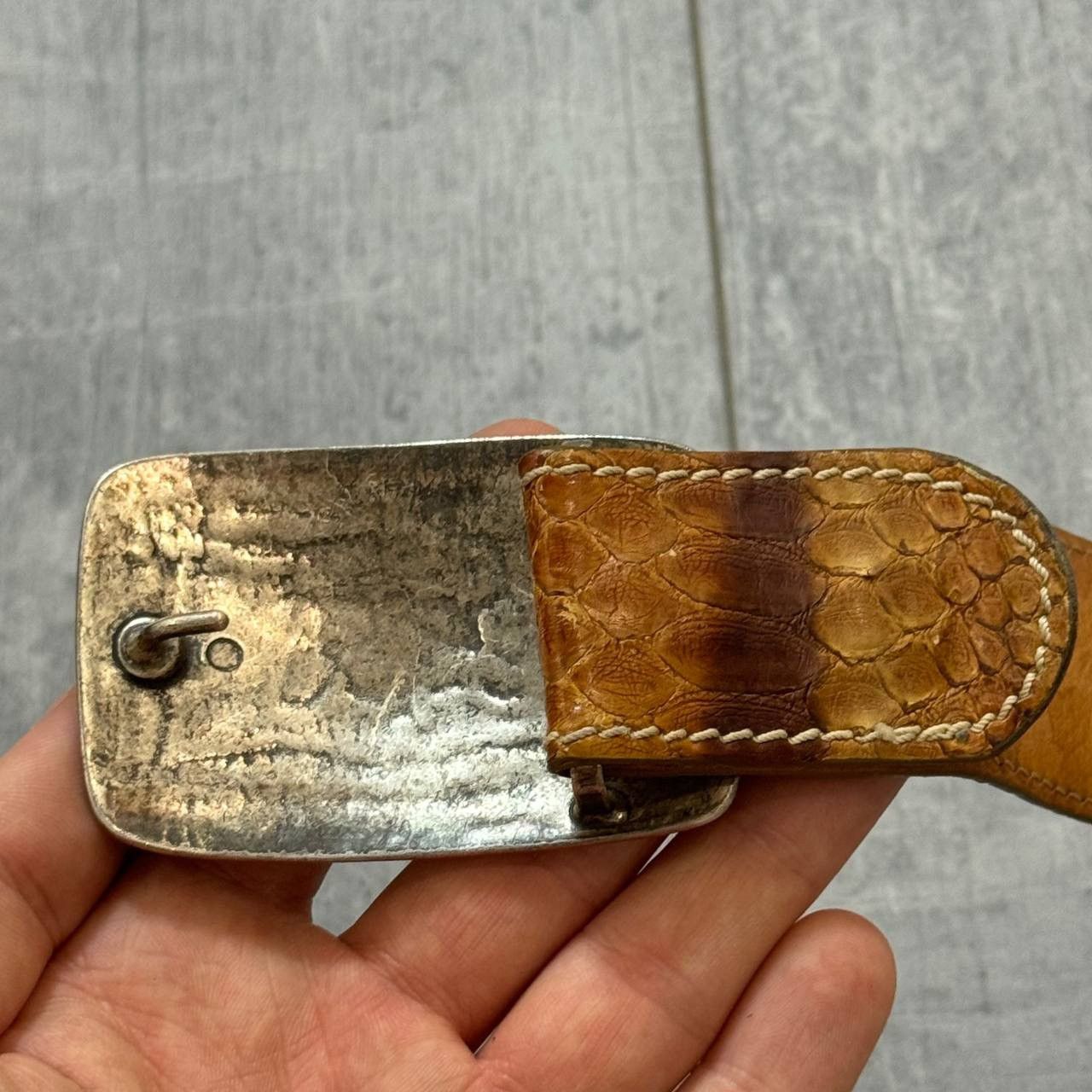 Genuine Leather Reptile’s House Genuine Python Leather Belt Size ONE SIZE - 9 Thumbnail