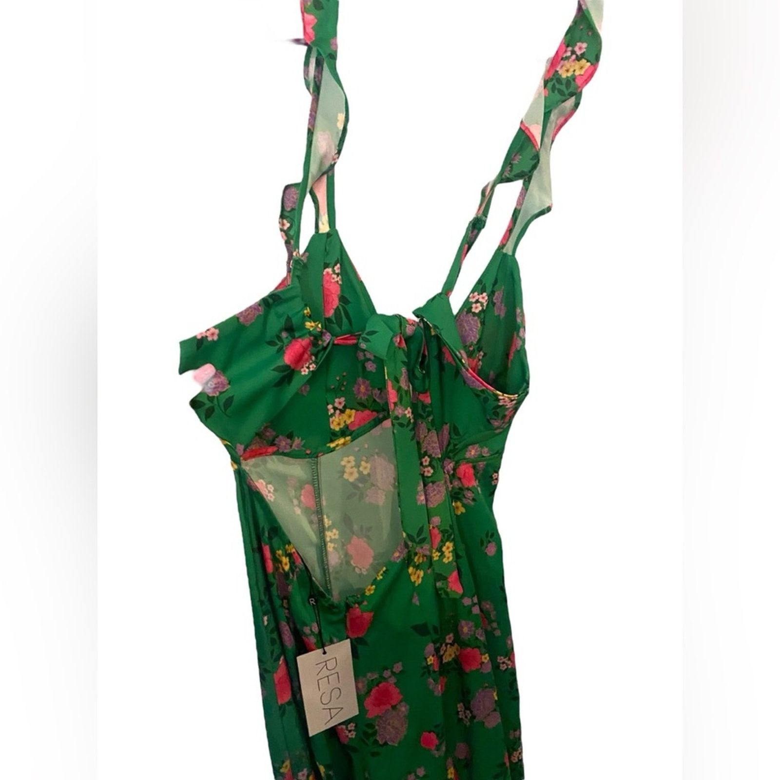 REVOLVE RESA Jilly Jumpsuit in Green Floral S Size 26" / US 2 / IT 38 - 6 Thumbnail