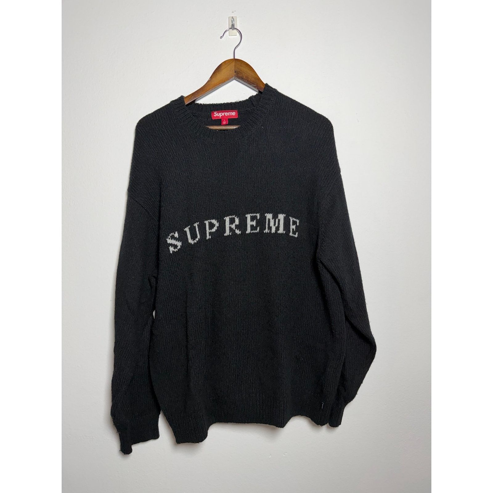 Supreme Supreme Blurred Logo Sweater Black XXL | Grailed