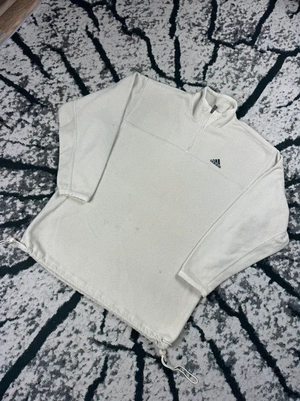 Adidas Vintage Adidas fleece sweatshirt cream m Size US M / EU 48-50 / 2 - 2 Thumbnail