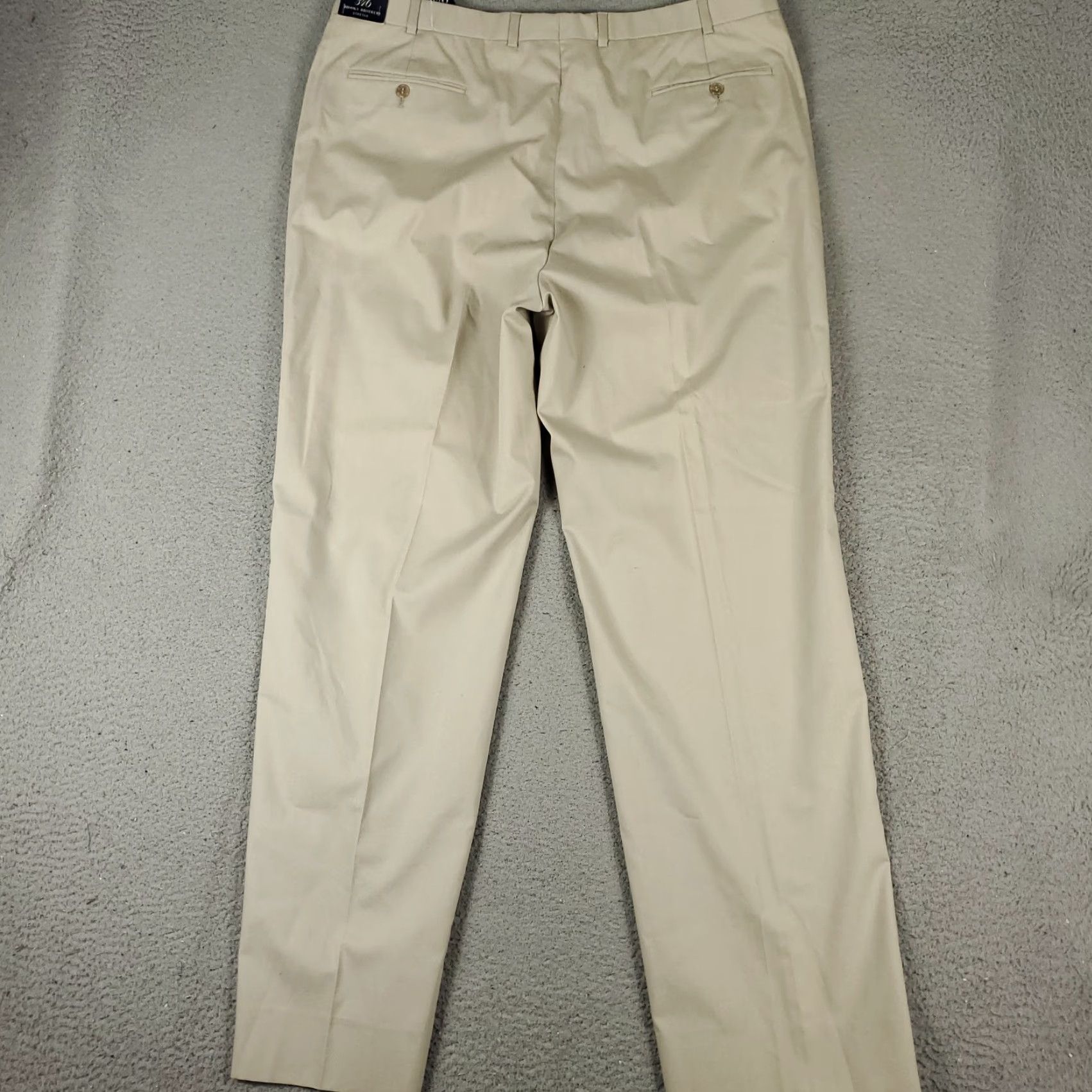 Brooks Brothers Brooks Brothers Pants Mens 40x33 Beige Stretch Flat Front Dress Relaxed Straight Pants Regular Beige Classic American Preppy Mens Size US 40 / EU 56 - 7 Thumbnail